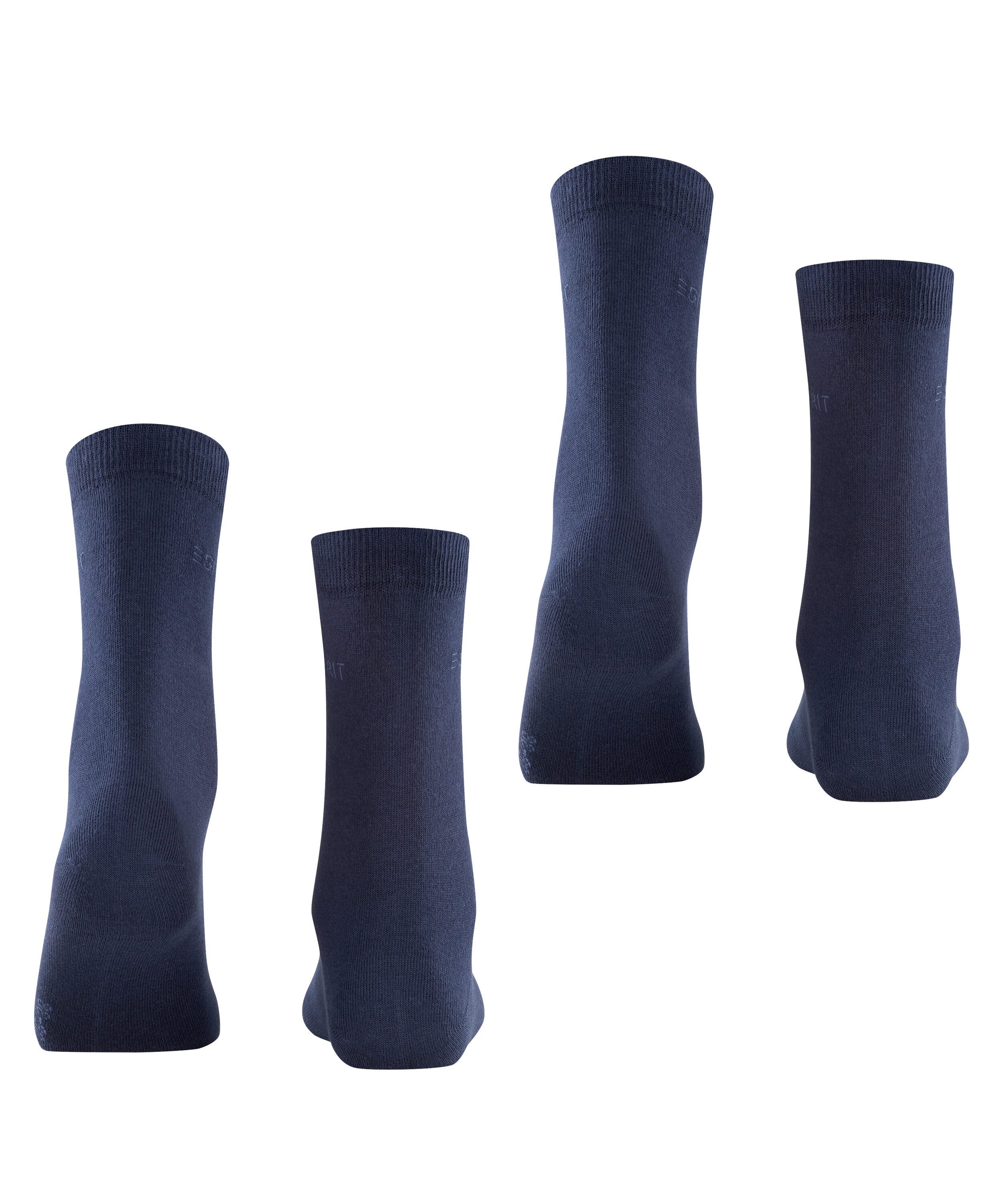 Esprit Socken Uni (2-Paar, 2 Paar) aus elastischem Material, atmungsaktiv, weich, hautfreundlich