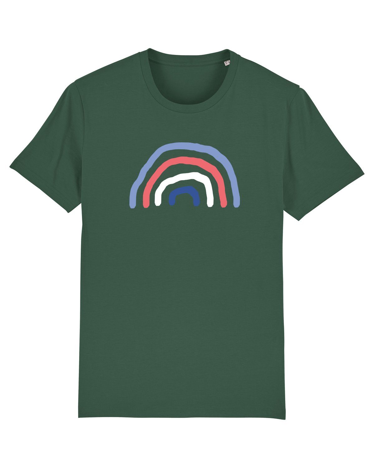 wat? Apparel Print-Shirt Regenbogen (1-tlg) flaschengrün