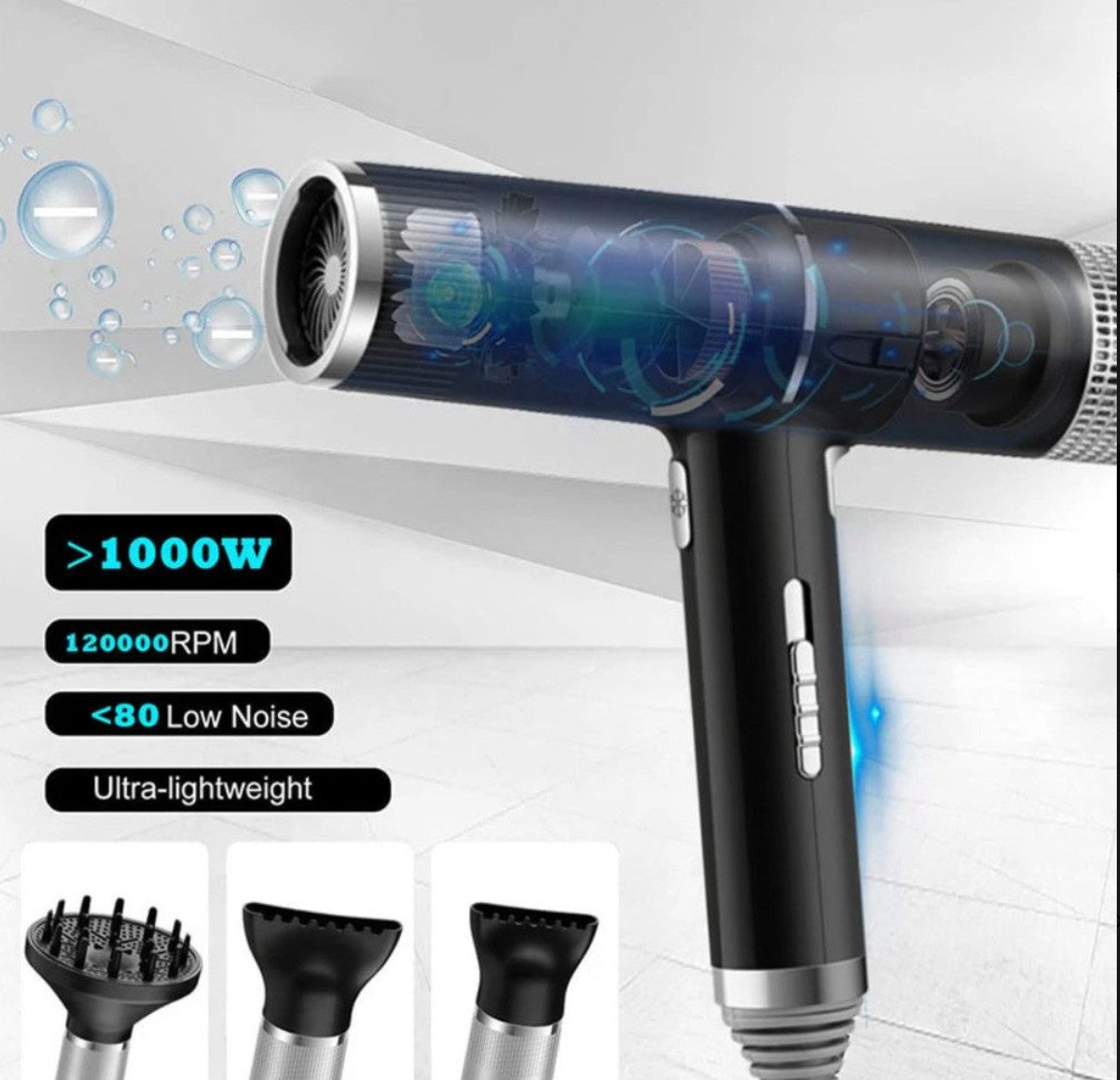 Solarandmore Haartrockner Intelligenter Haartrockner mit konstanter Temperatur, 1300 W – Bild 5 von 5