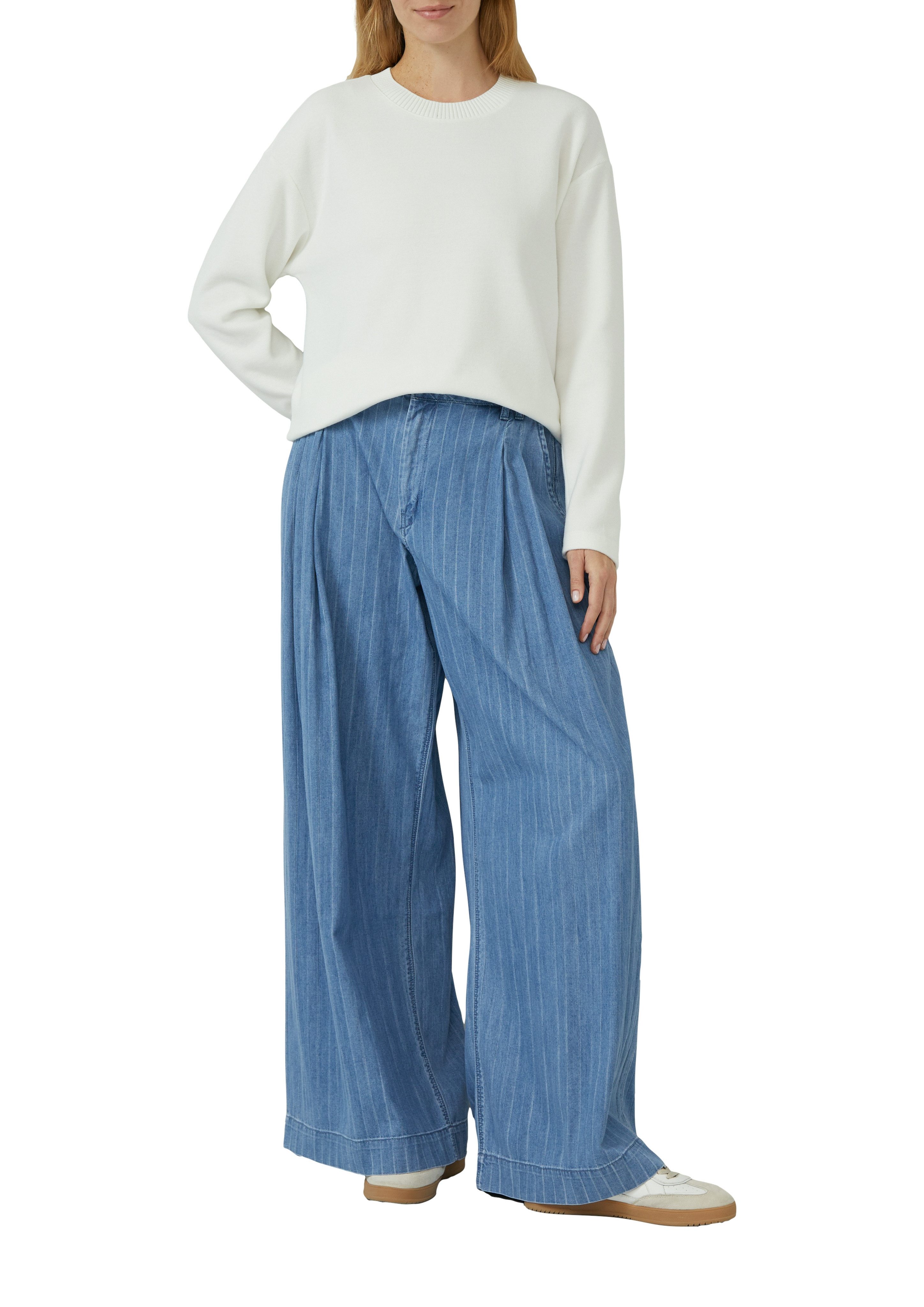 s.Oliver Sweatshirt mit Rippblende günstig online kaufen