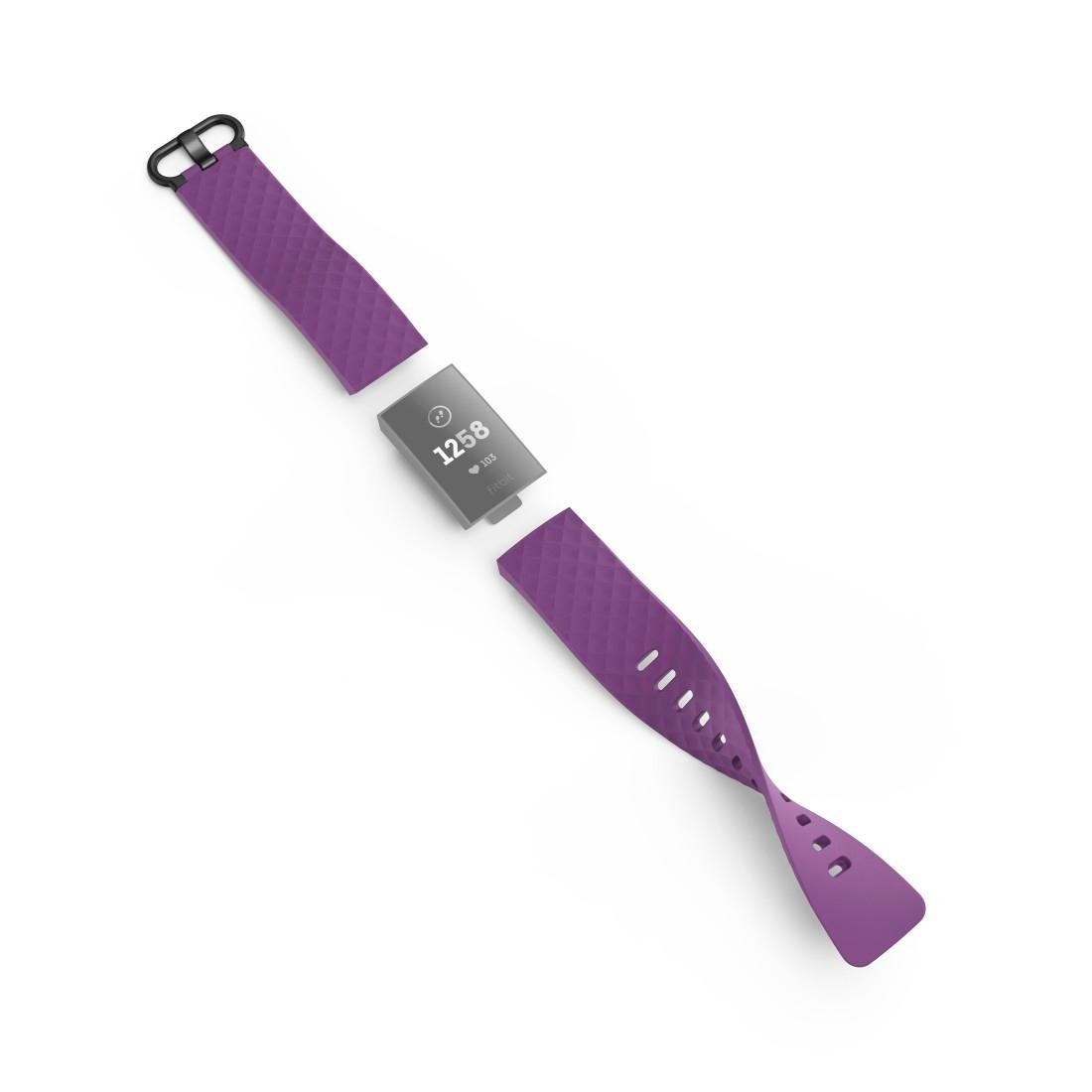 Hama Smartwatch-Armband Ersatzarmband Fitbit cm Charge 4, und lila Fitbit 19,9 für 3 Charge 22mm