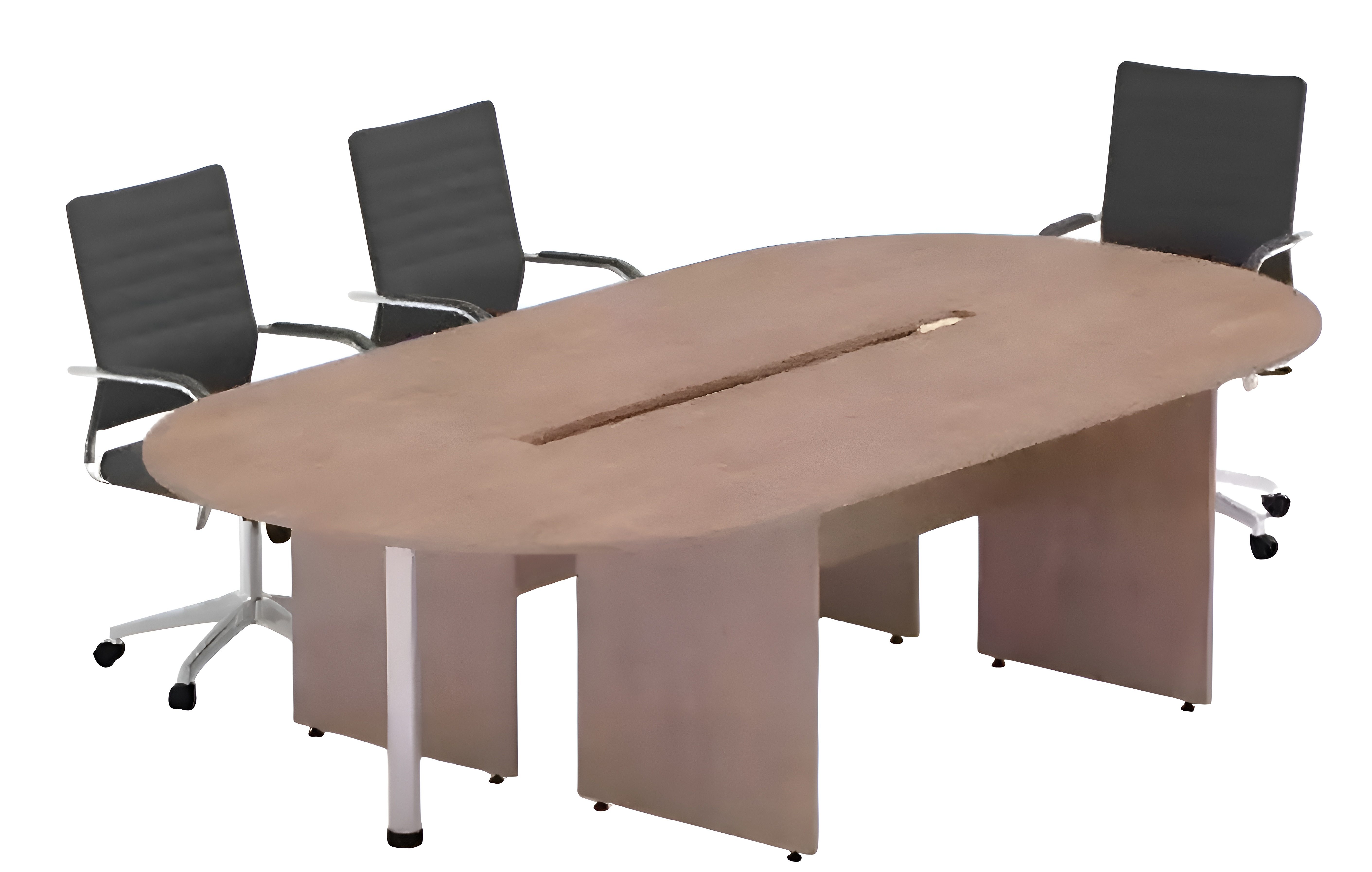 JVmoebel Konferenztisch Eleganter ovaler Tisch in Braun für modernes Arbeiten (1-St), Made in Europa