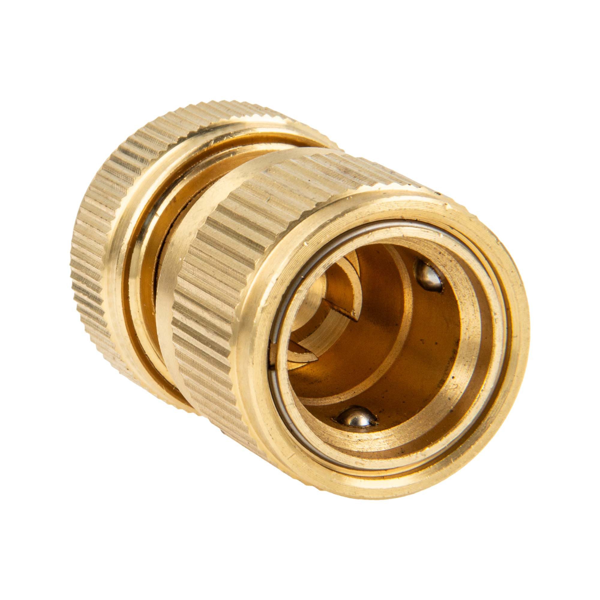 tecuro Schlauchverbinder Schlauchanschlussstück mit Stop für Schlauch 1/2 Zoll (13 mm)