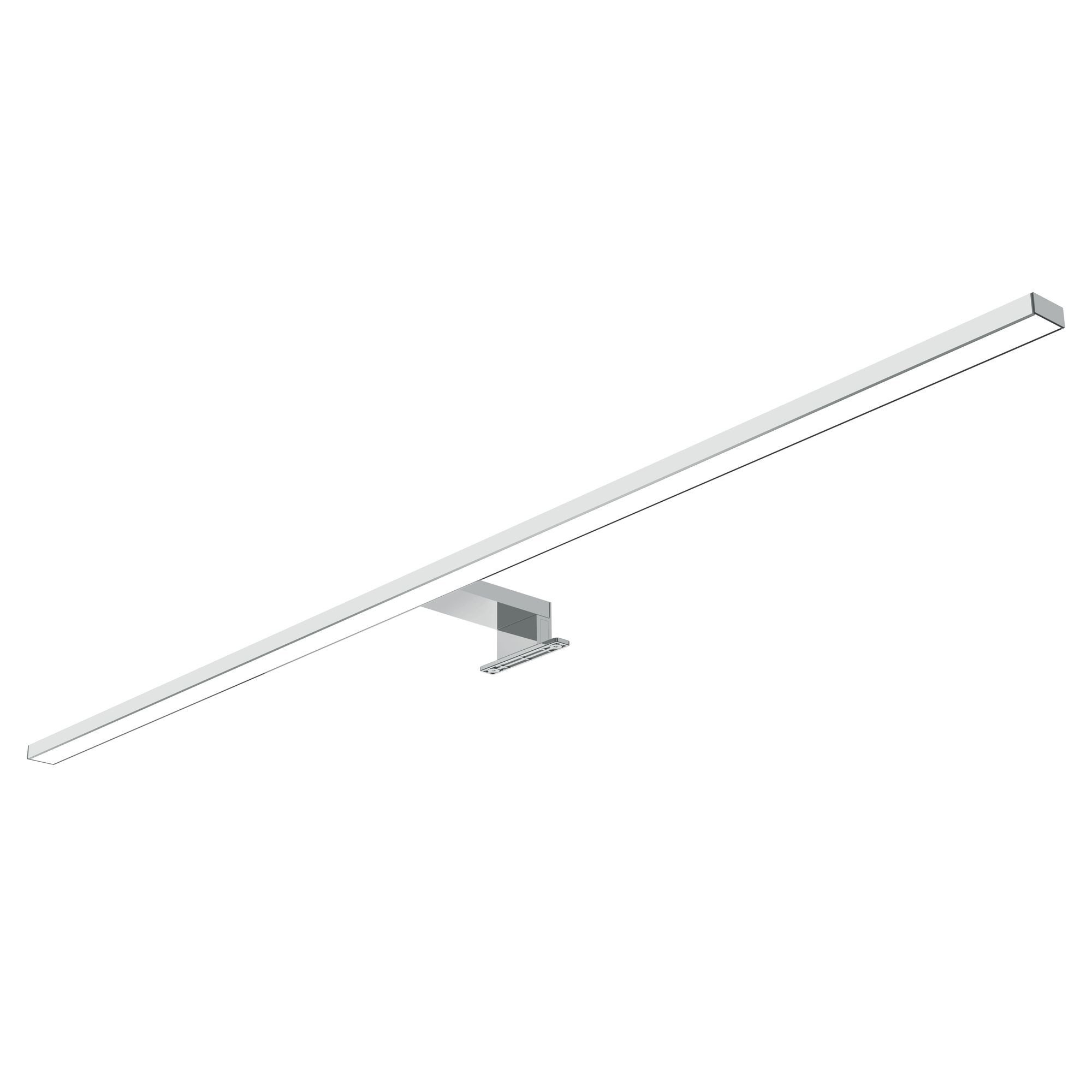 kalb LED Spiegelleuchte 100cm LED Badleuchte Badlampe Spiegellampe 230V, silbergrau, warmweiß