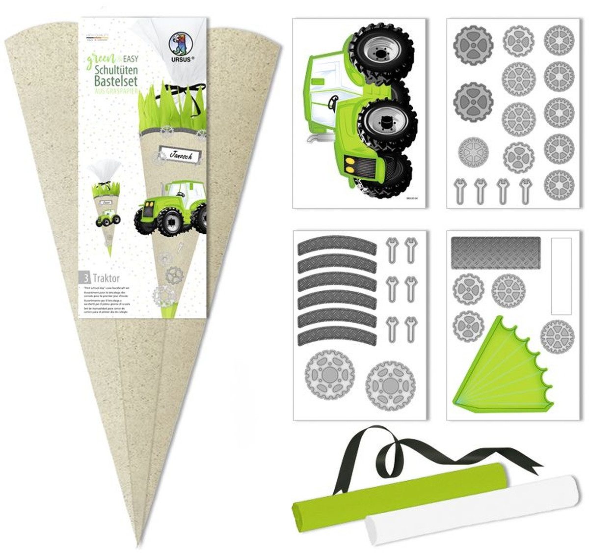 Ursus - Ludwig Bähr Schultüte Schultüten-Bastelset 68cm Green & Easy Fußball