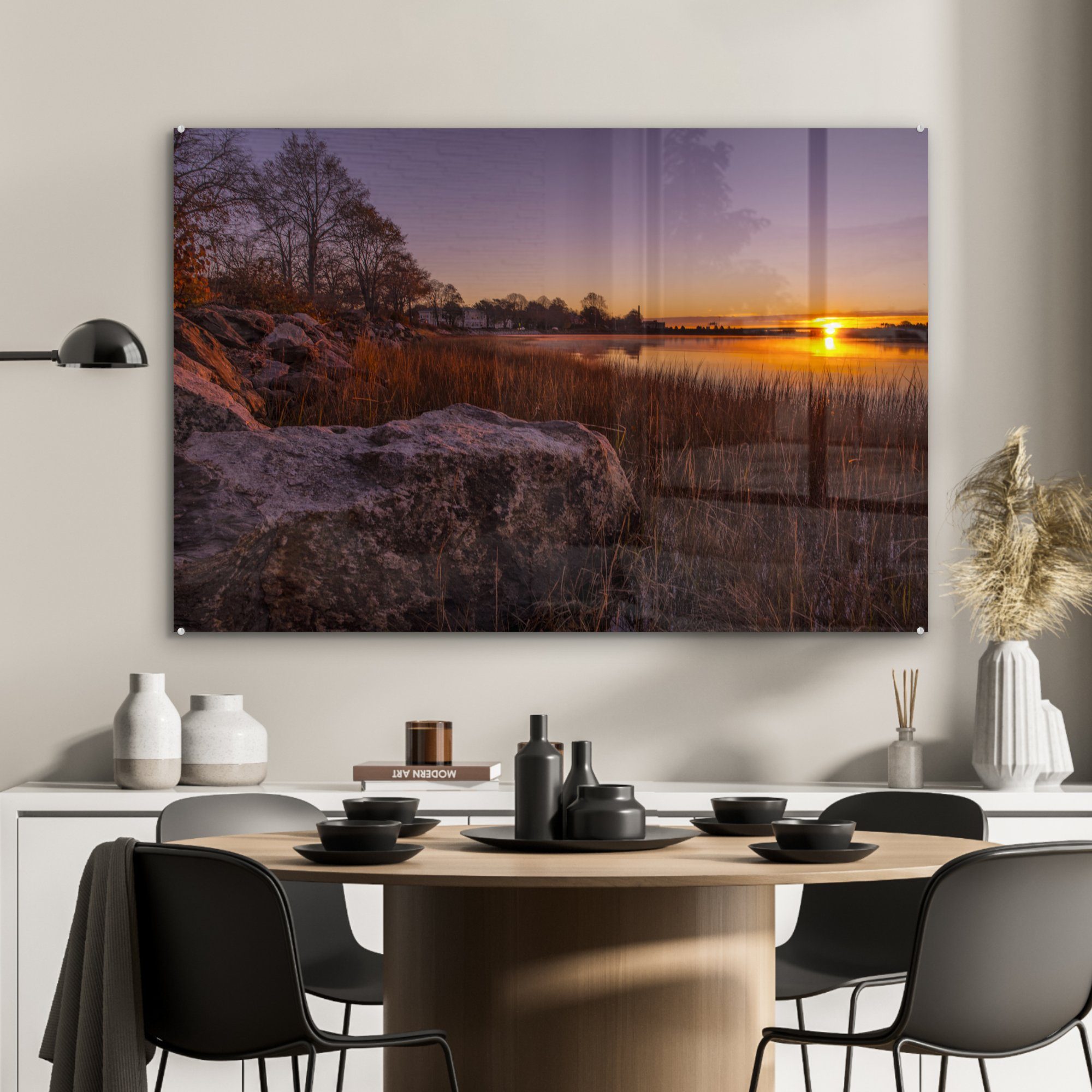 Sonnenaufgang (1 Wohnzimmer Maine, MuchoWow Schlafzimmer St), Acrylglasbilder & in Acrylglasbild