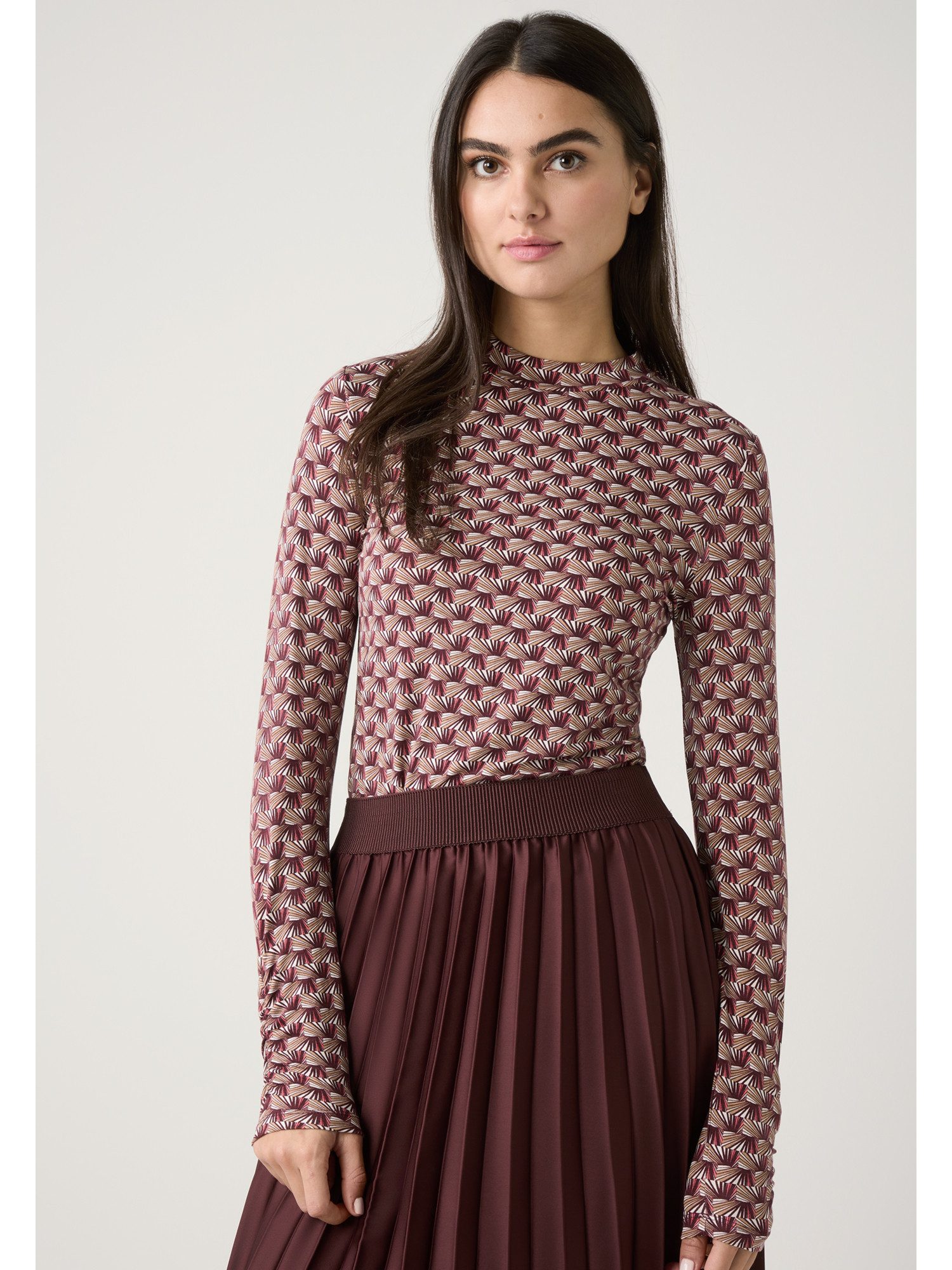 MORE&MORE T-Shirt buntes Print-Langarmshirt günstig online kaufen