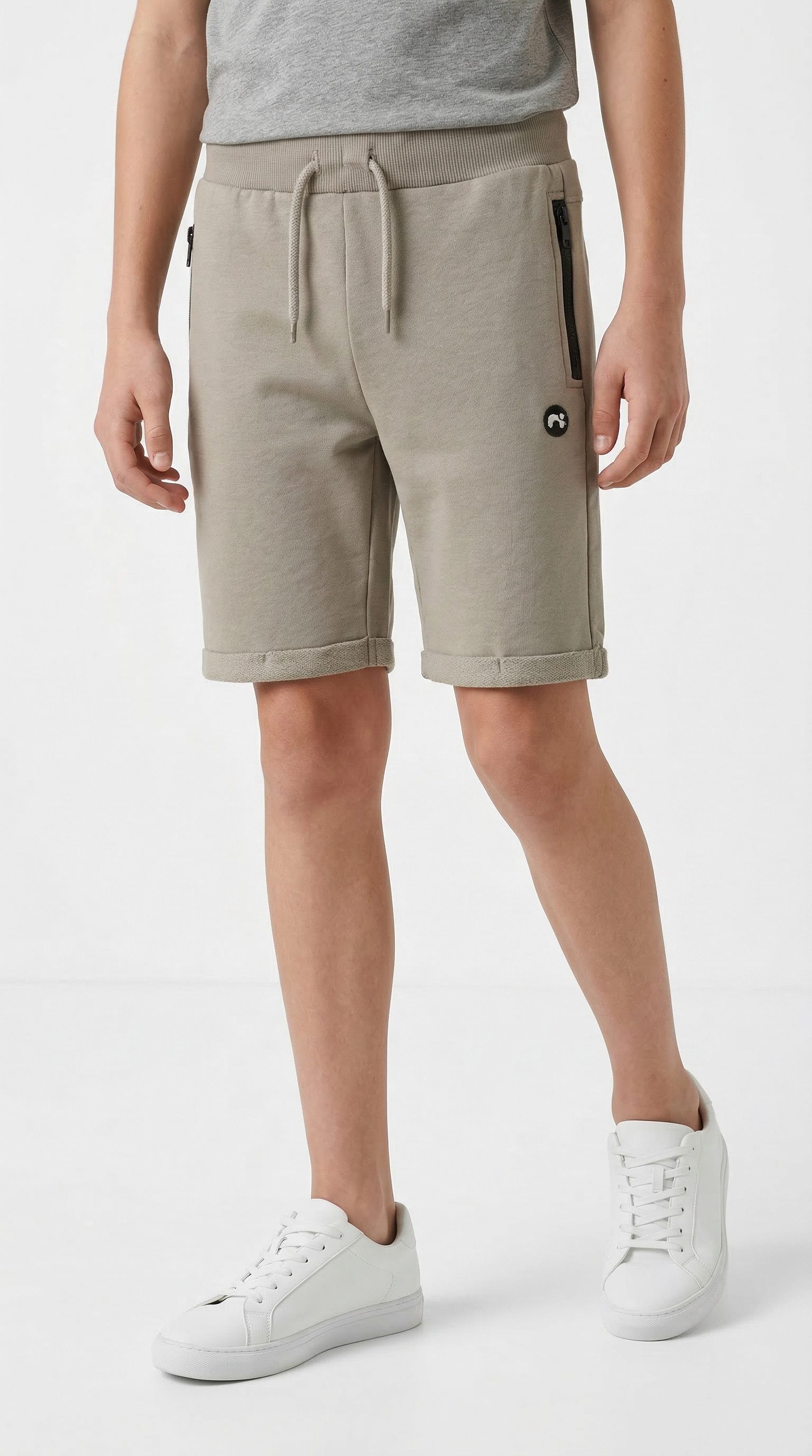 Name It Sweatshorts NKMVIMO SWE SHORTS BRU NOOS Baumwollmischung, Umschlagsaum, Reißverschlusstaschen