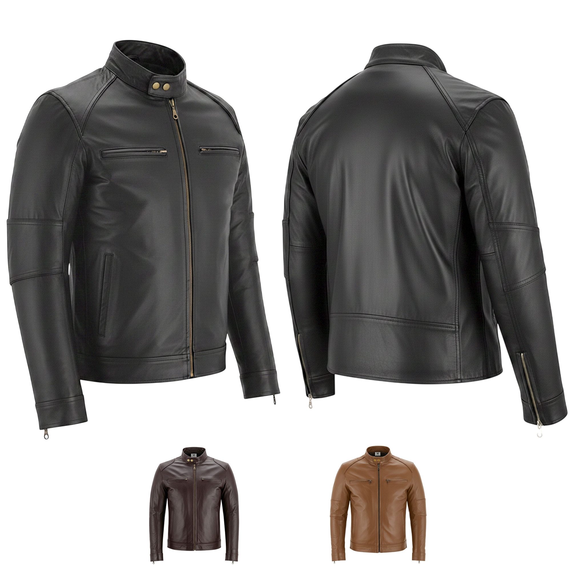 German Wear Lederjacke Trend 502J Lederjacke Jacke aus Lamm Nappa Leder
