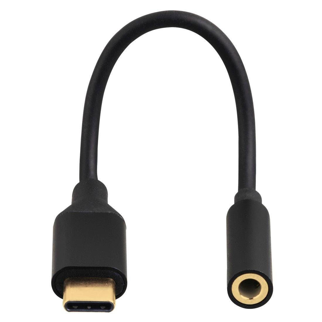 Hama Anschluss USB Typ C auf 3,5 mm Klinke Smartphone Notebook Speaker USB- Kabel, USB-C, 3,5-mm-Klinke