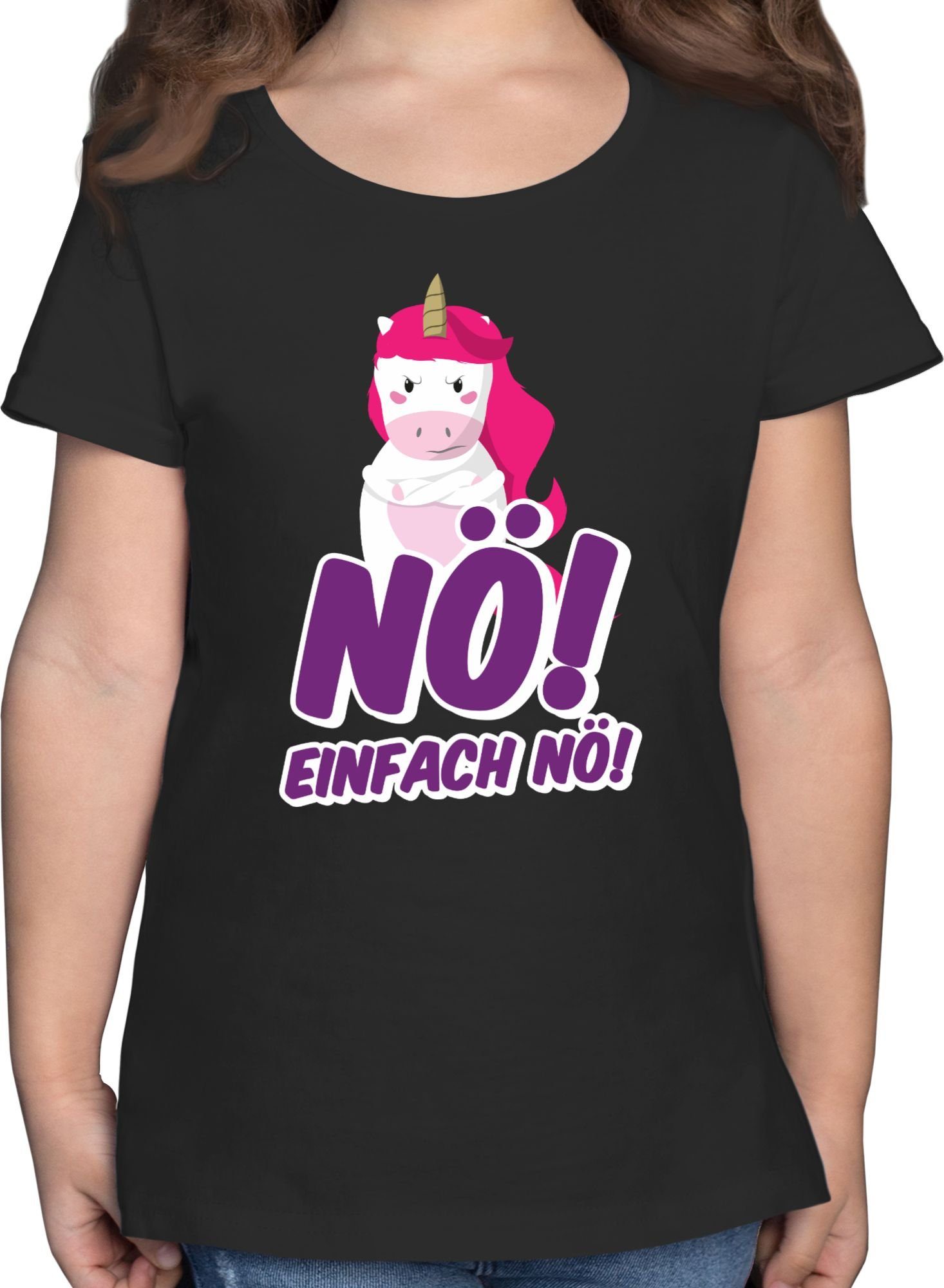 Shirtracer T-Shirt Mädchen – „Mein Opa Ist Schwer Erziehbar“ Spruch, Aus Baumwolle, Grau Meliert