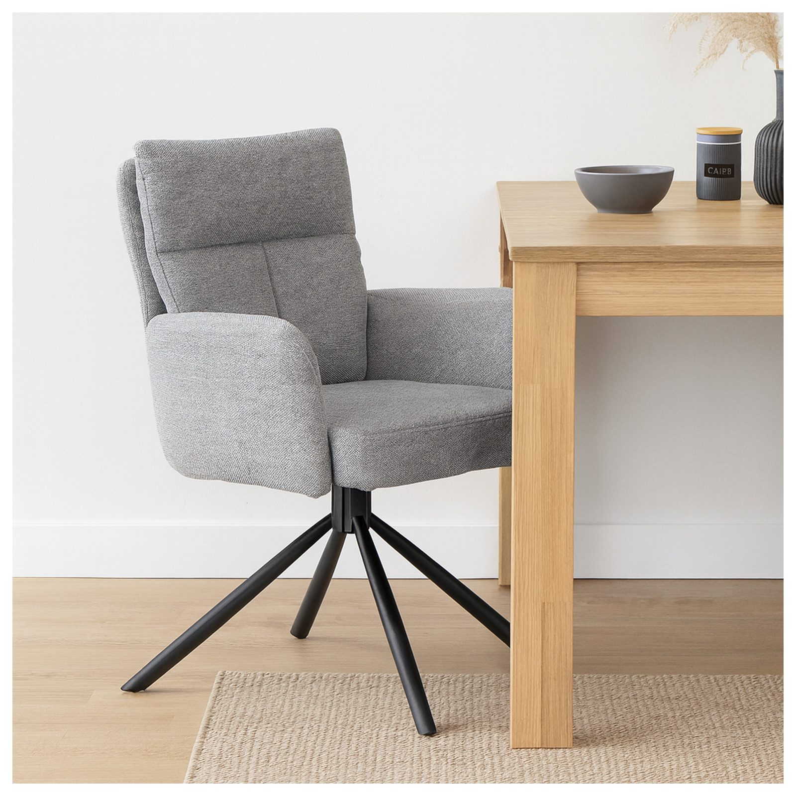 HTI-Living Esszimmerstuhl Esszimmerstuhl Kyra Hellgrau 2er-Set (Set, 2 St), günstig online kaufen