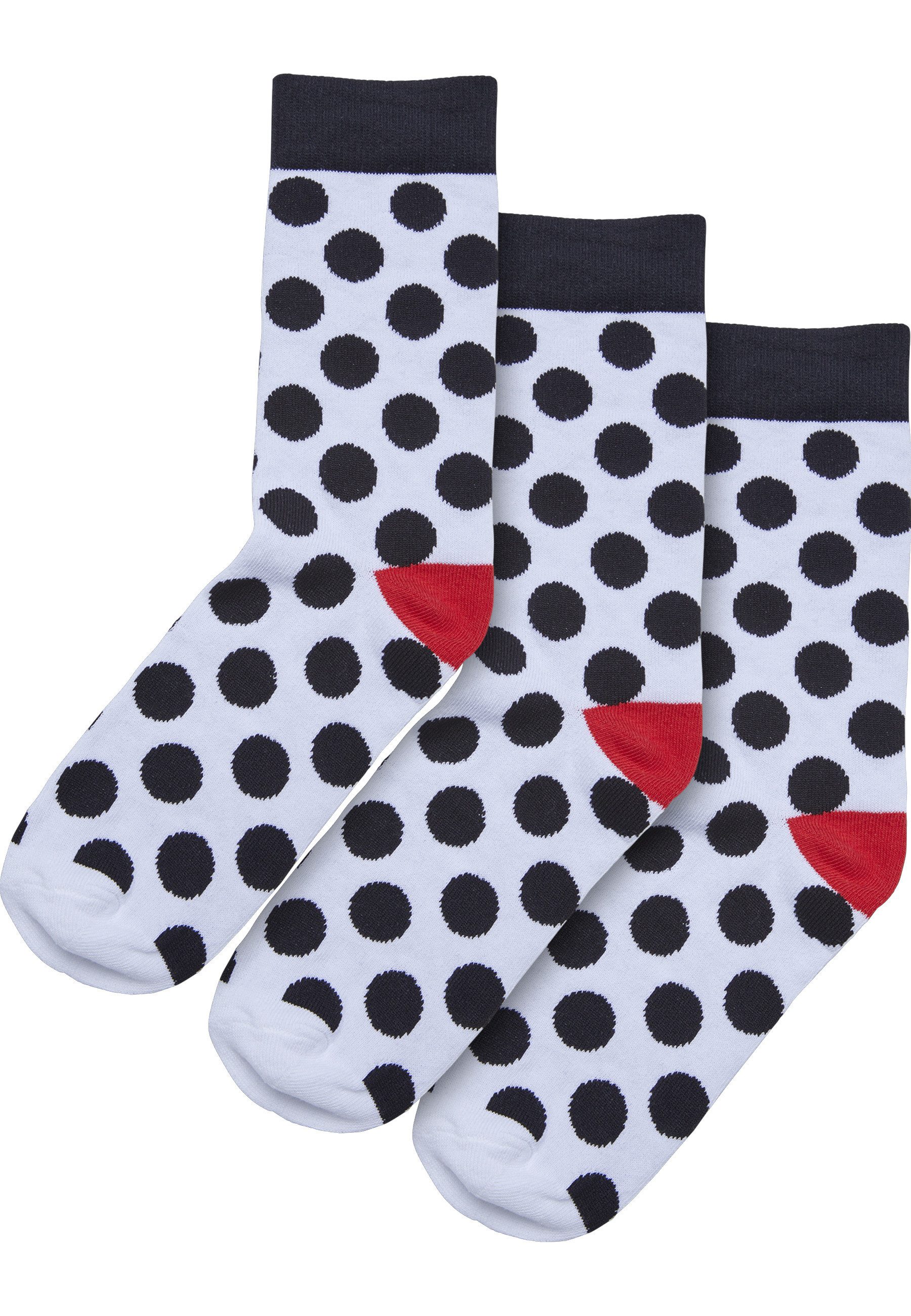 URBAN CLASSICS Basicsocken Urban Classics Unisex Basic Polka Dot Socks 3-Pack (1-Paar)