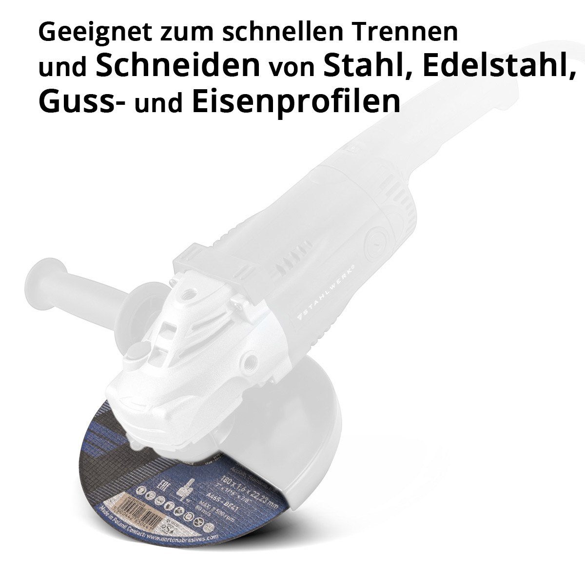 Thumbnail - STAHLWERK Trennscheibe NORTON Trennscheibe 4er Set Sägeblatt, Ø 180 mm, (Packung, 4-tlg), ? Bohrung: 22.23 mm