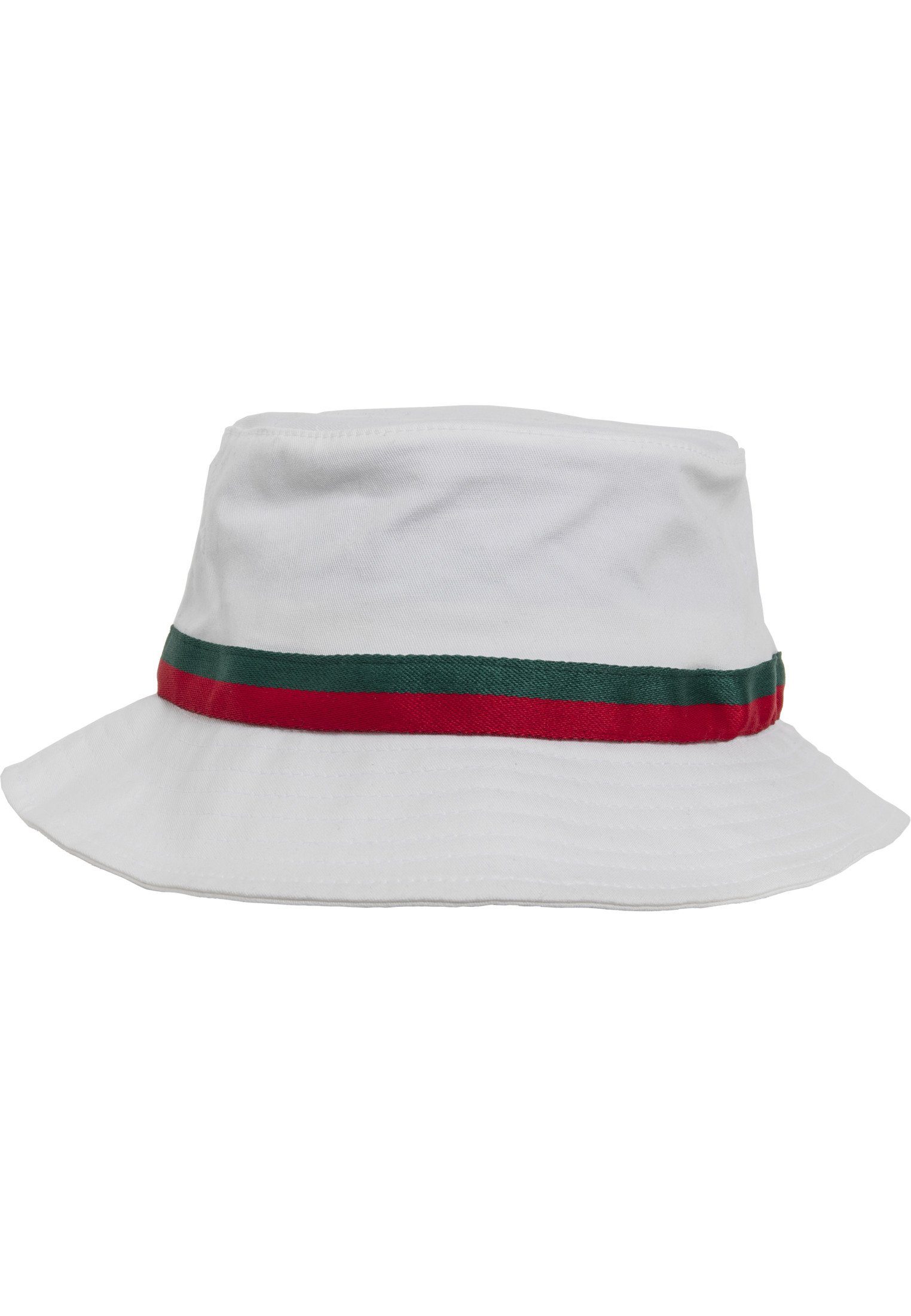 Bucket Hat Cap white/firered/green Flex Bucket Flexfit Hat Stripe