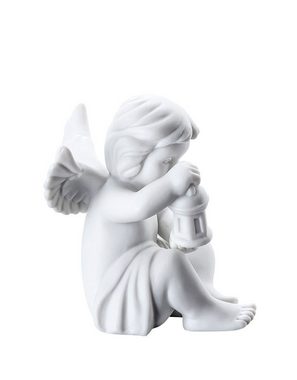 Rosenthal Engelfigur Engel mit Laterne aus matten Porzellan, klein, detailverliebt & hochwertig