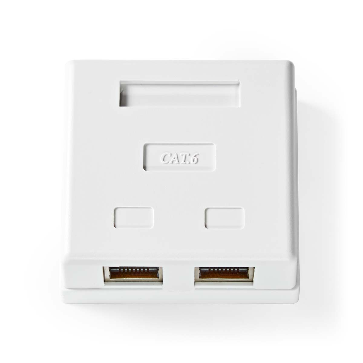 Nedis CCGB89130WT Netzwerk-Adapter, wohnung und büro, geschirmtes lan, 2 ports, einfache on‑wall