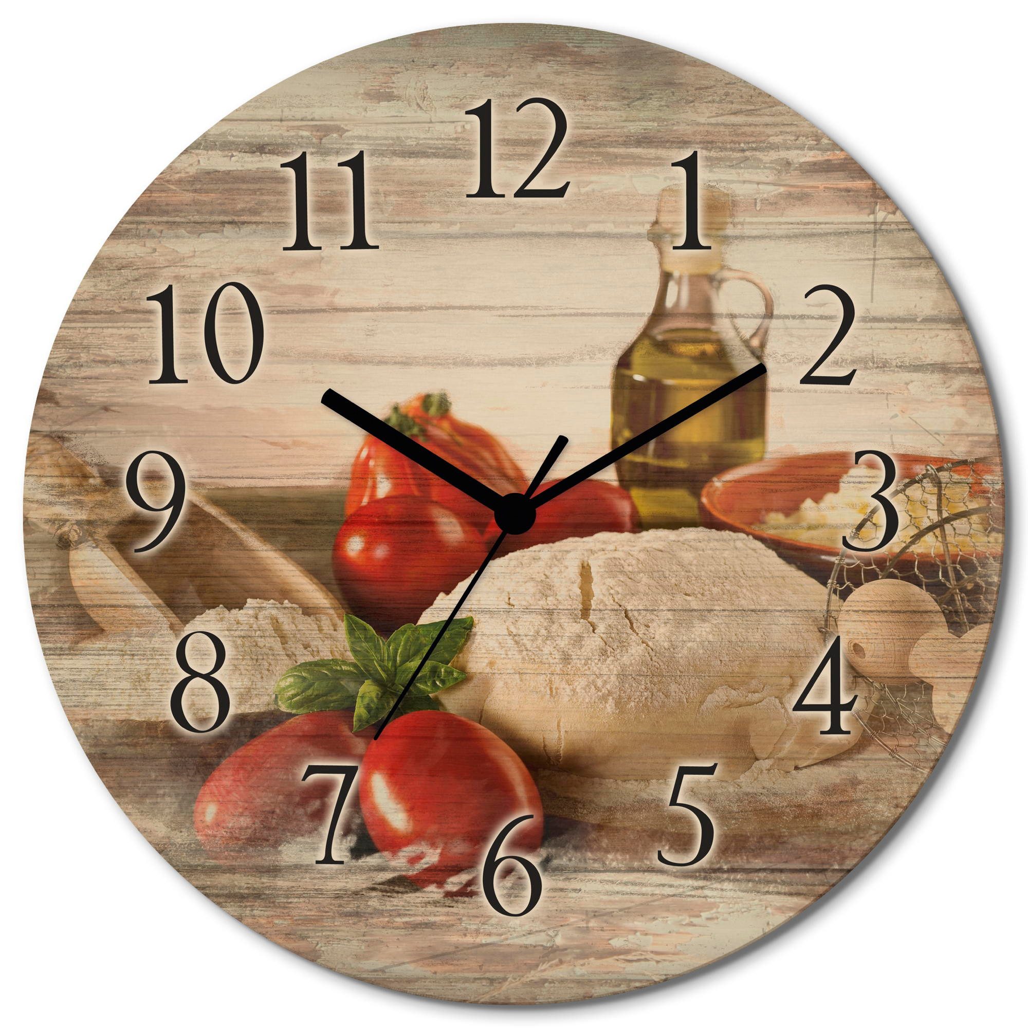 Wanduhr Teig für Pizza