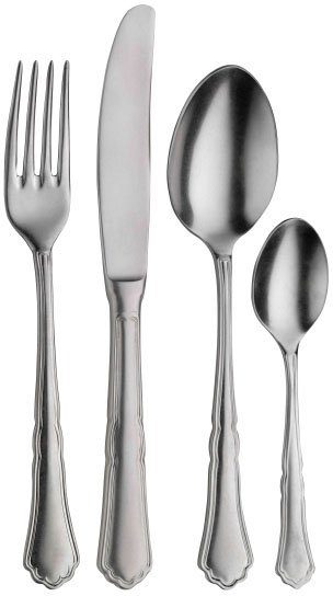 PINTINOX Besteck-Set Settecento Stone washed (30-tlg), 6 Personen, Edelstahl 18/10, Optik stonewashed