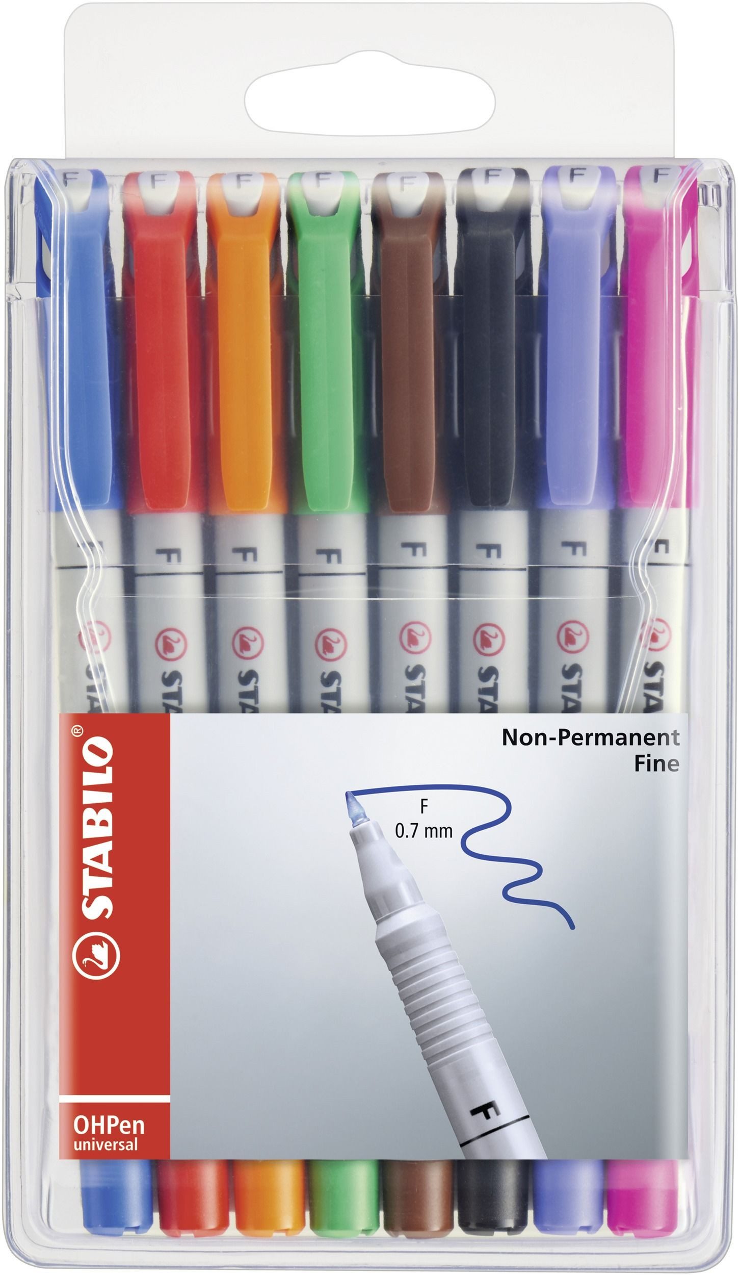 STABILO Tintenfeinschreiber STABILO Nonpermanent-Marker OHPen universal, 8er Etui