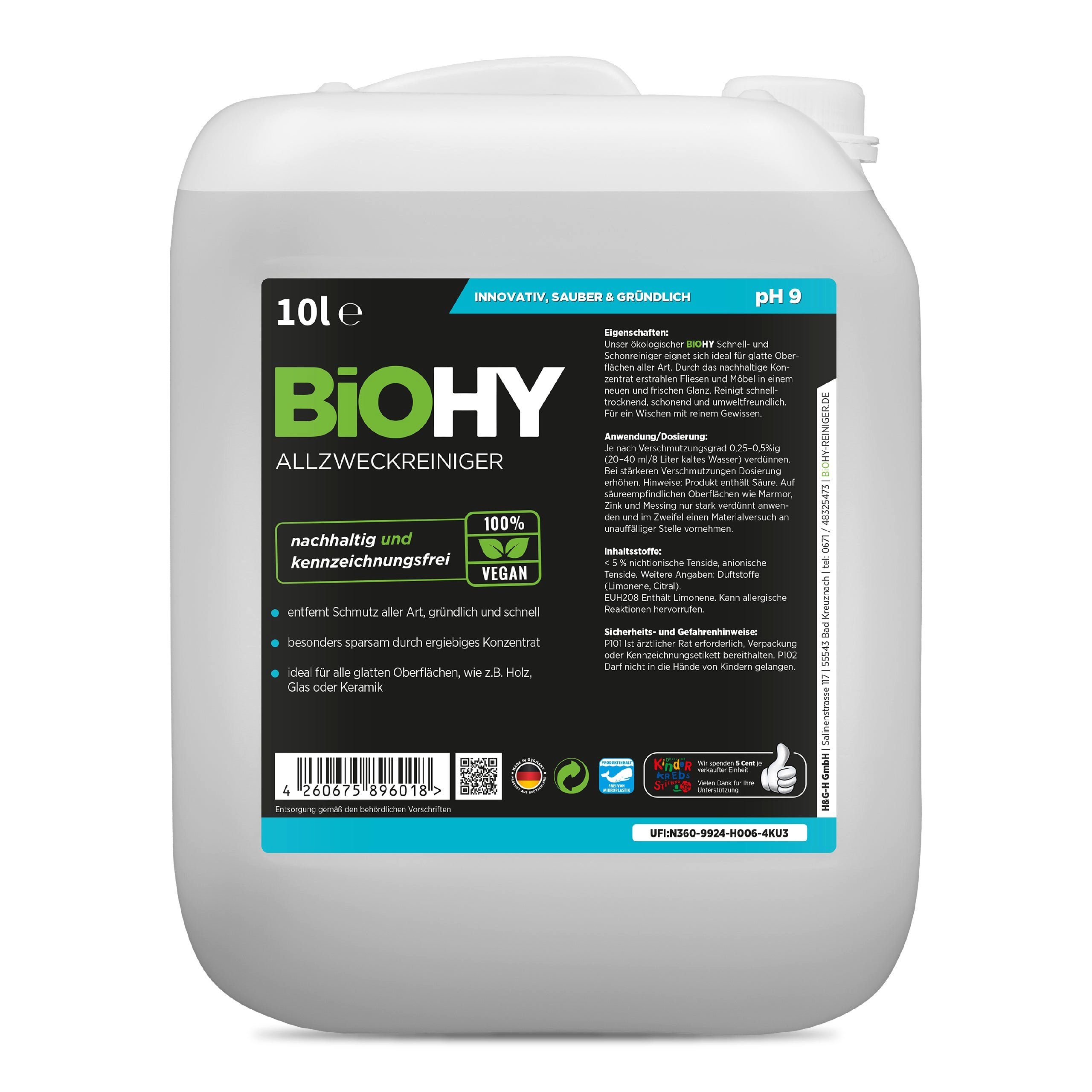BiOHY Allzweckreiniger 1 x 10 Liter Kanister Allzweckreiniger (1-St)