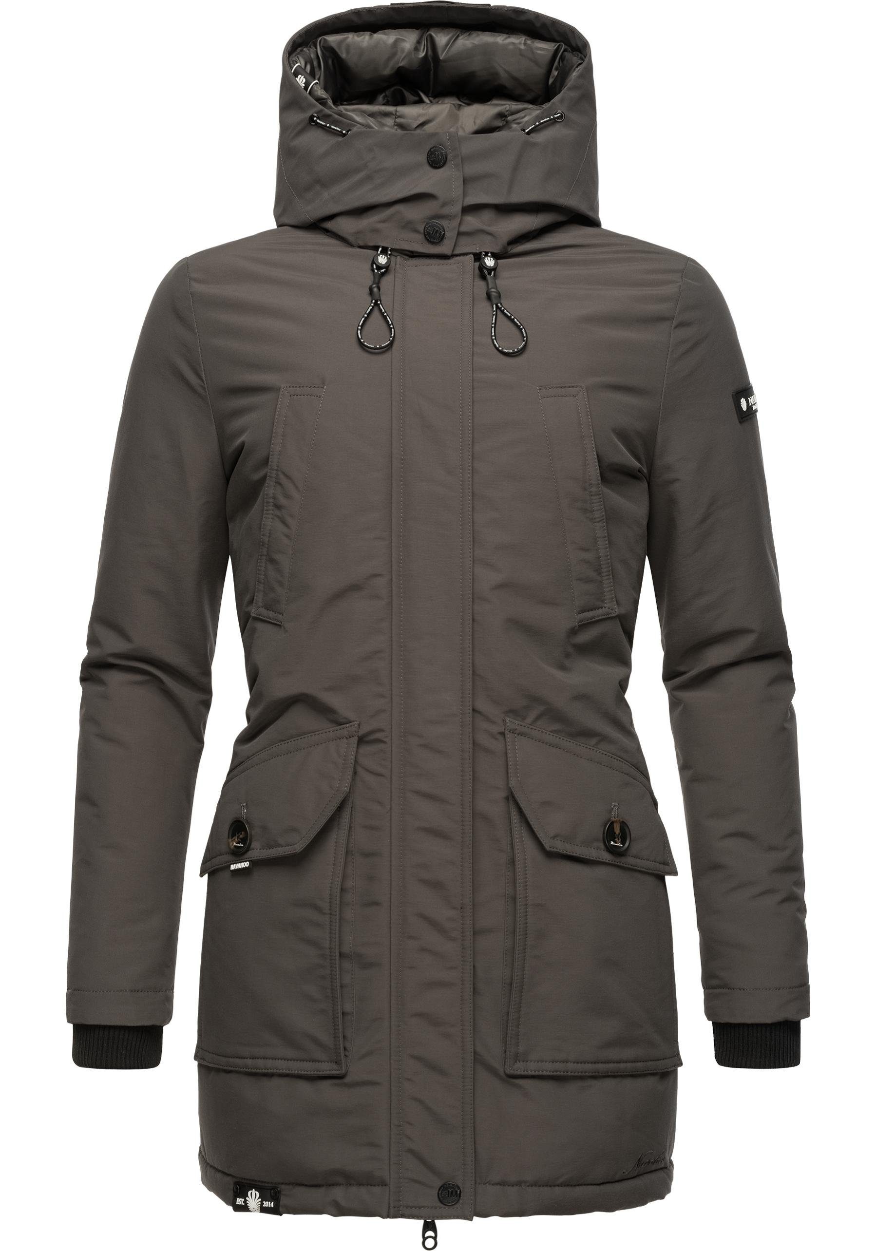 Navahoo Winterjacke Blizzardstorm Warm gefütterter Wintermantel mit Kapuze