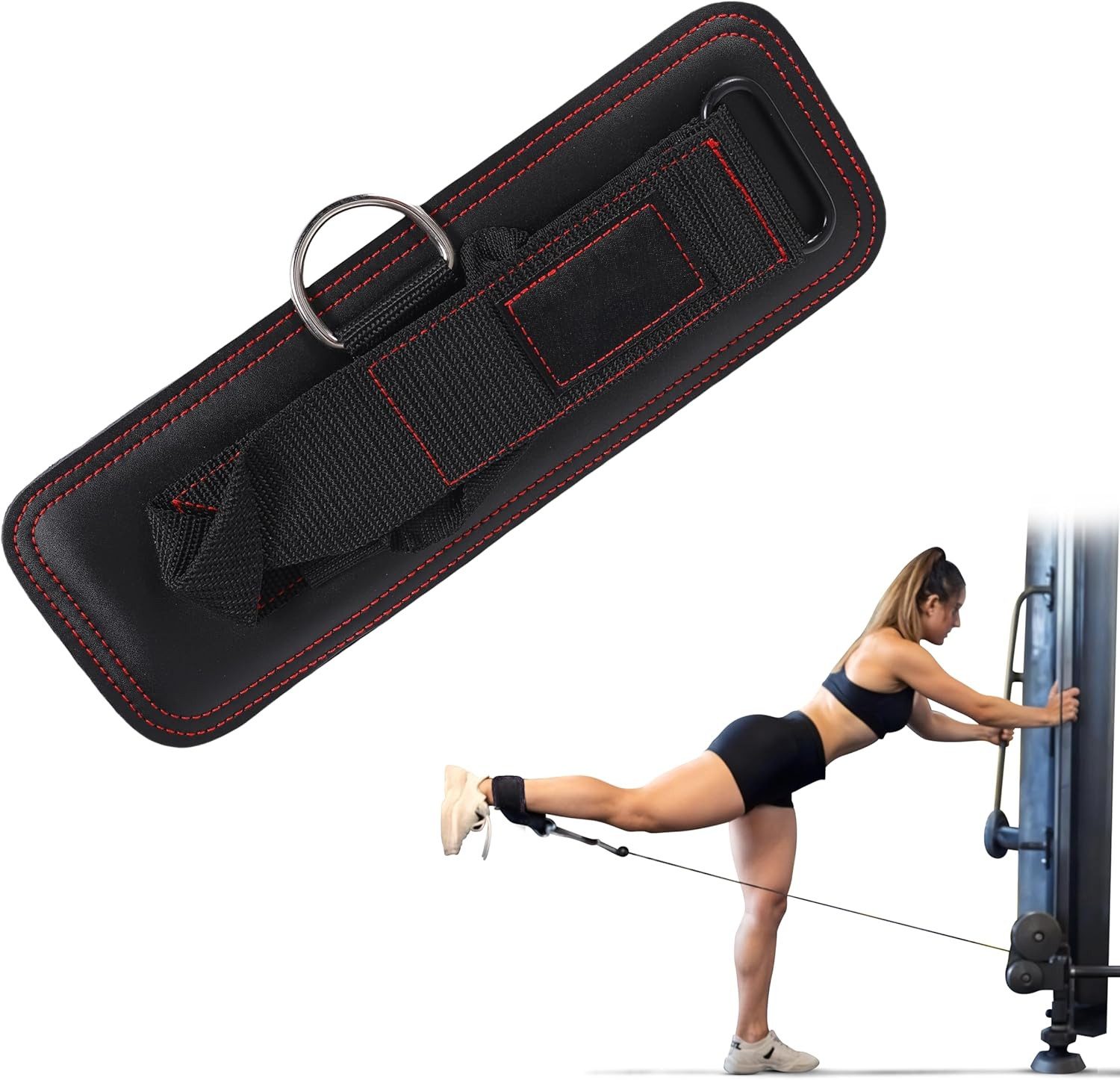 Endless Fußgelenkbandage Hochwertiger einzelner Knöchelriemen Gym, Widerstandsbänder (1 Stk. Knöchel Starp, Verstellbarer Riemen mit Metallschnalle), Für Cable Machine Gym Fußgelenkmanschette