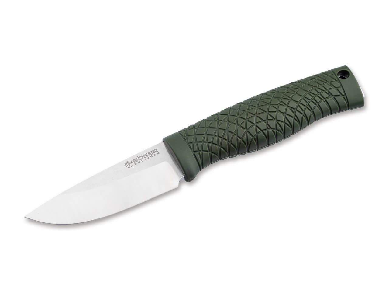 Böker Manufaktur Solingen Universalmesser Böker Manufaktur Solingen Bronco Mini CPM3V Green, Gürtelmesser, (1 St), Scheide inklusive