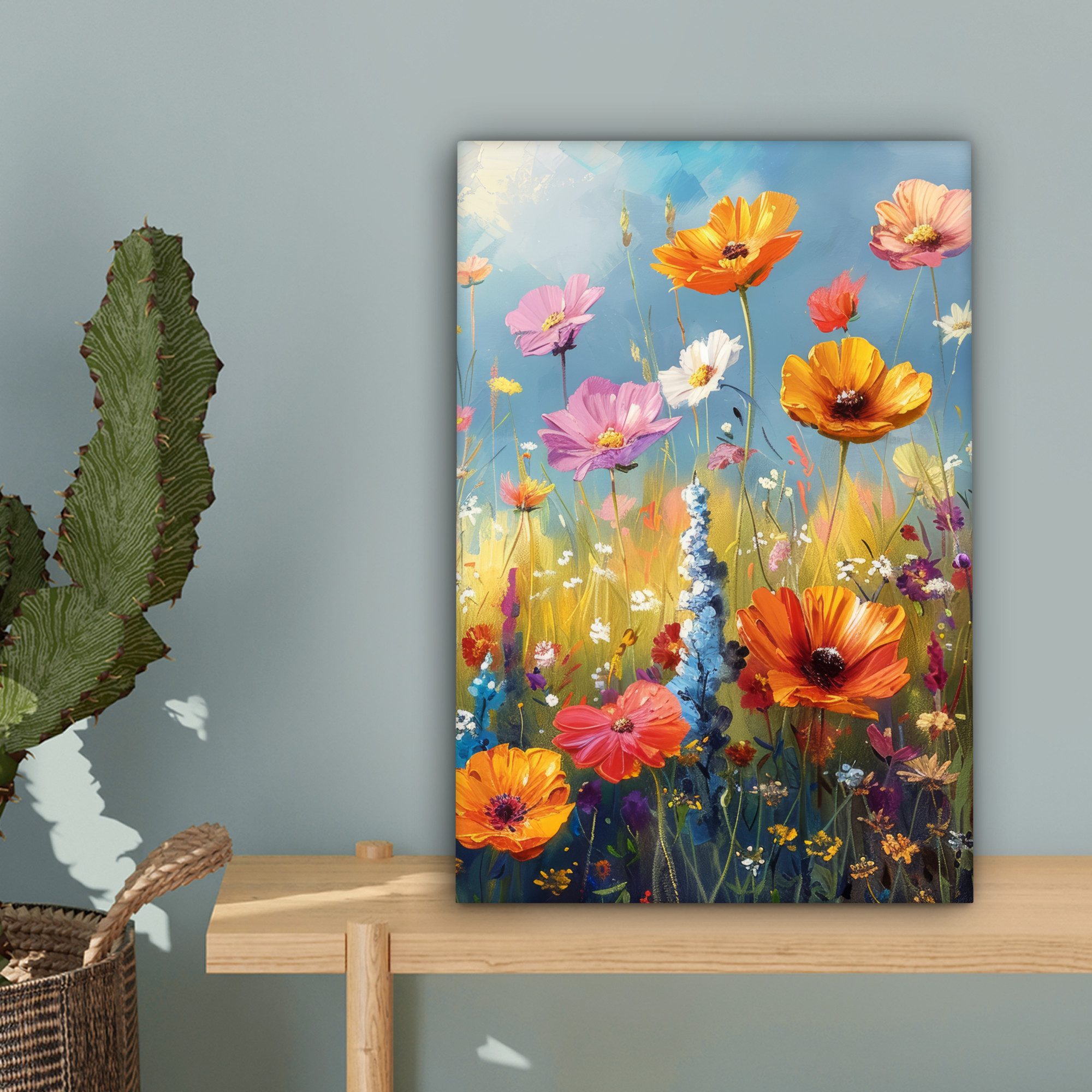 OneMillionCanvasses® Leinwandbild Blumen - Natur - Botanik - Kunst, Fotodruck (1 St), Leinwand Canvas Wandbild, Wanddekoration 20x30 cm – Bild 3 von 5