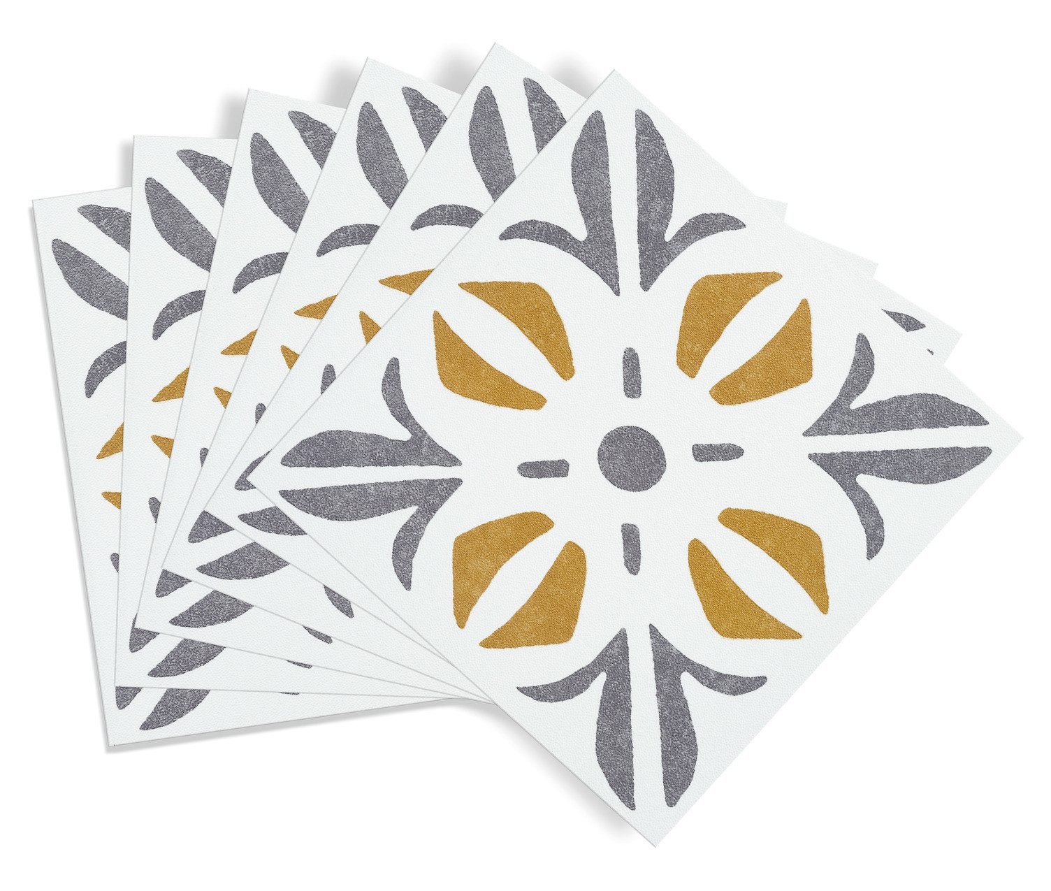 d-c-fix Wandfliese Cubia gold, Strapazierfähiger Vinyl-Wandbelag 15,25x15,25, Cubia gold