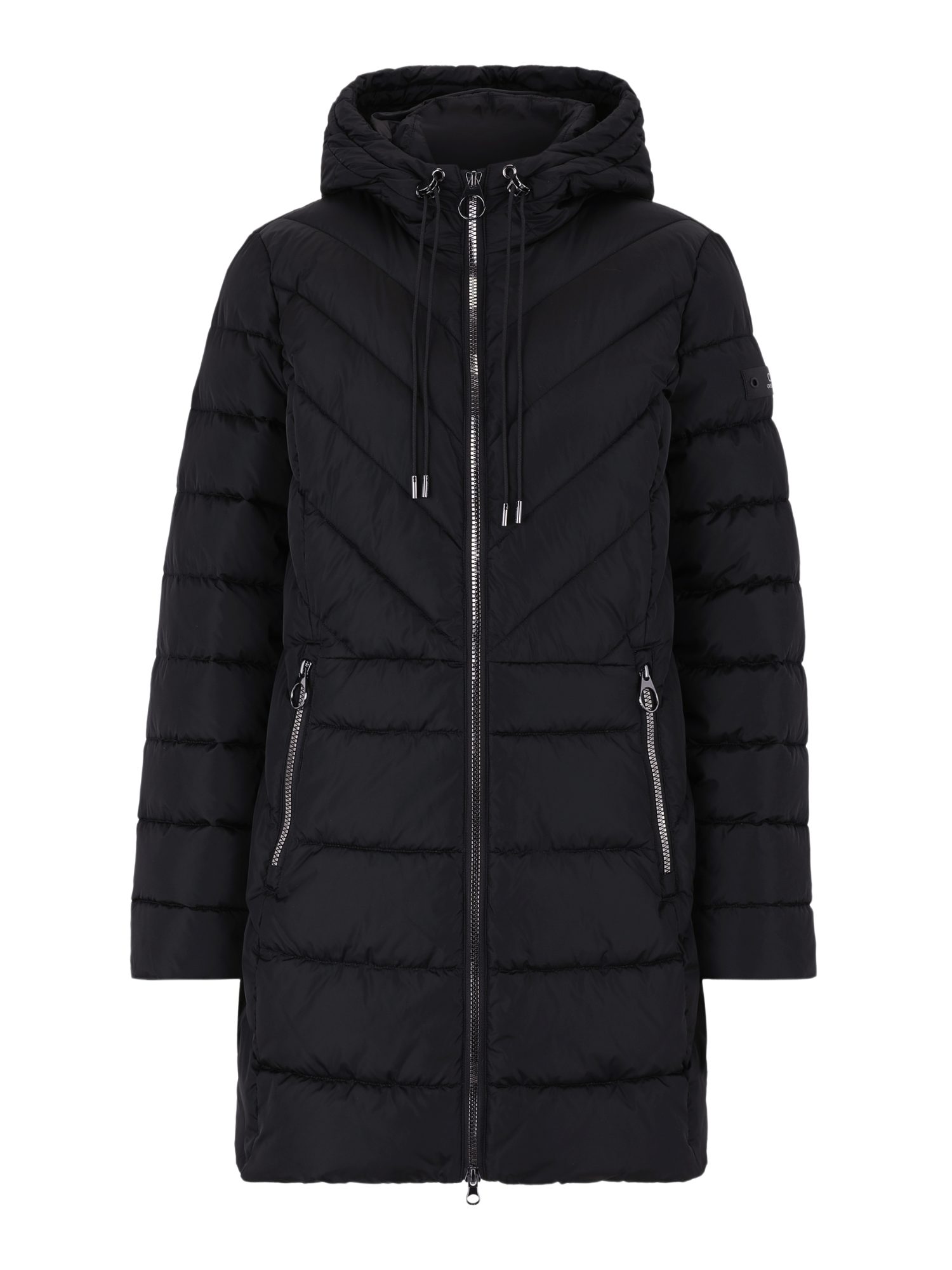 Betty Barclay Wolljacke schwarz,Outdoor,Polyamid,Unifarben,Stehkragen,Lang,Tailliert