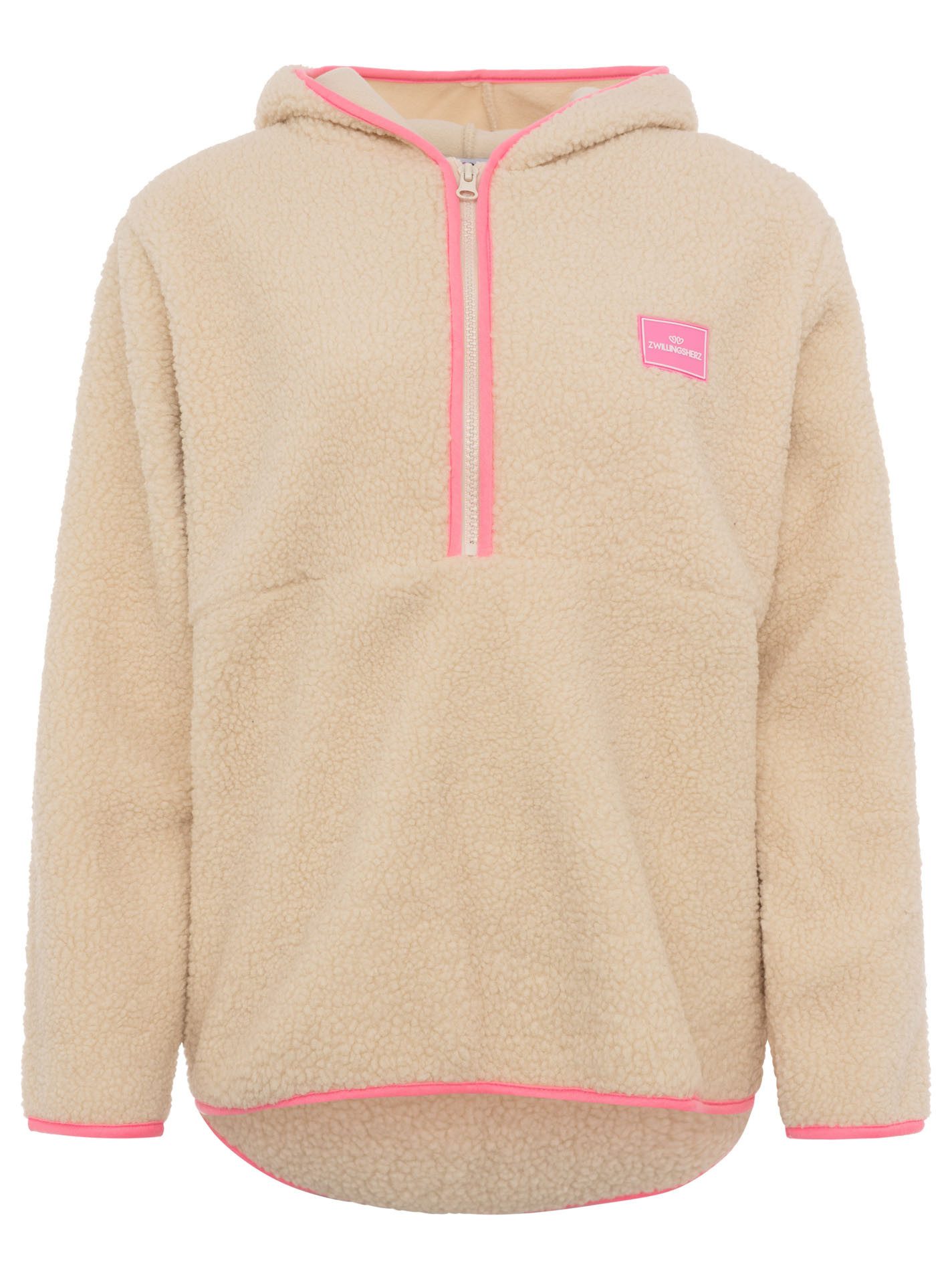 Zwillingsherz Hoodie Teddyhoodie mit Zipper günstig online kaufen