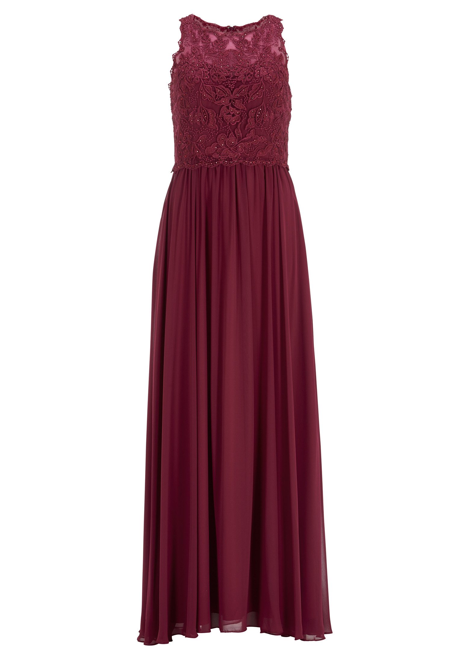 Abendkleid - High-closed-Abendkleid mit floraler Spitze