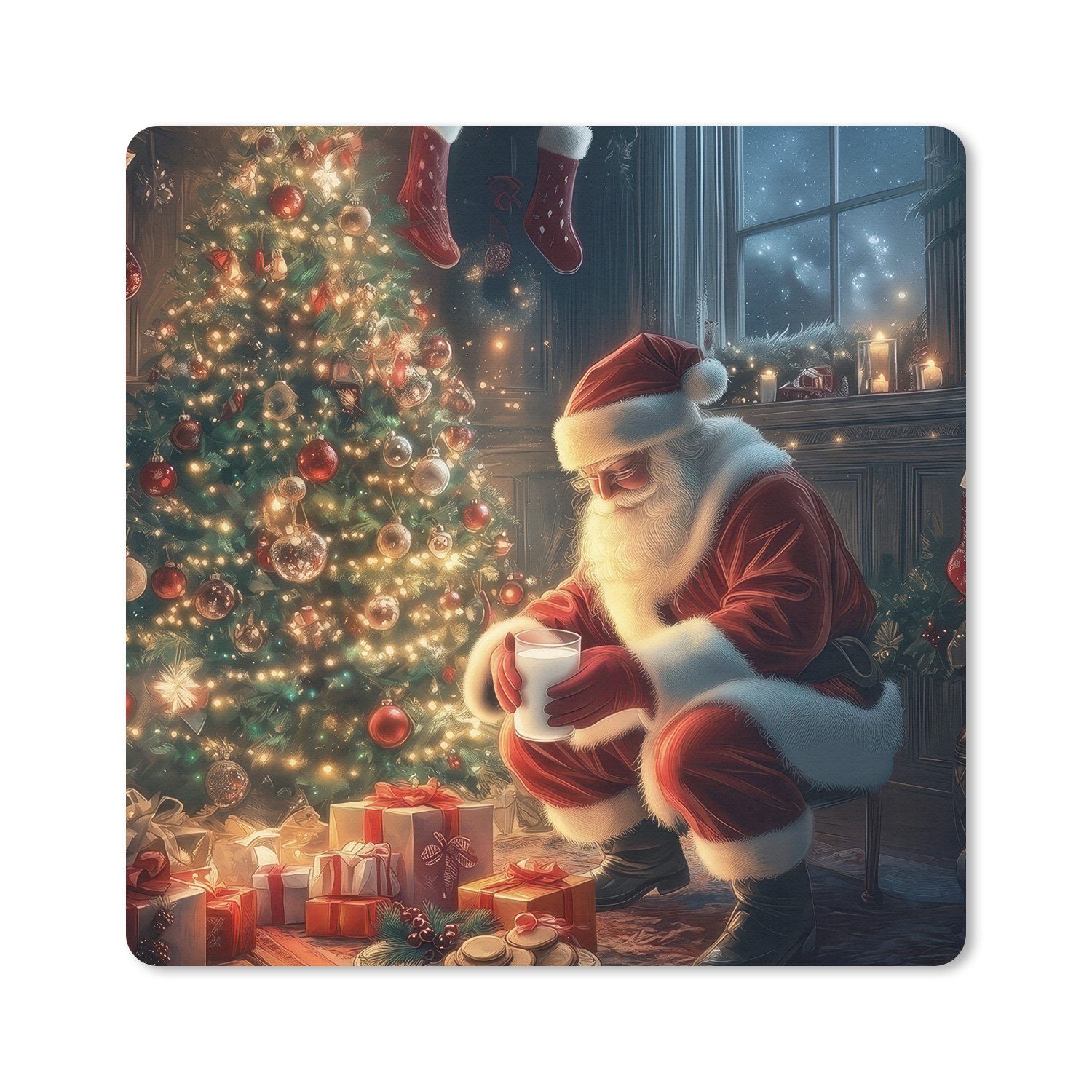 Weihnachtsmann - Kamin - Dunkel