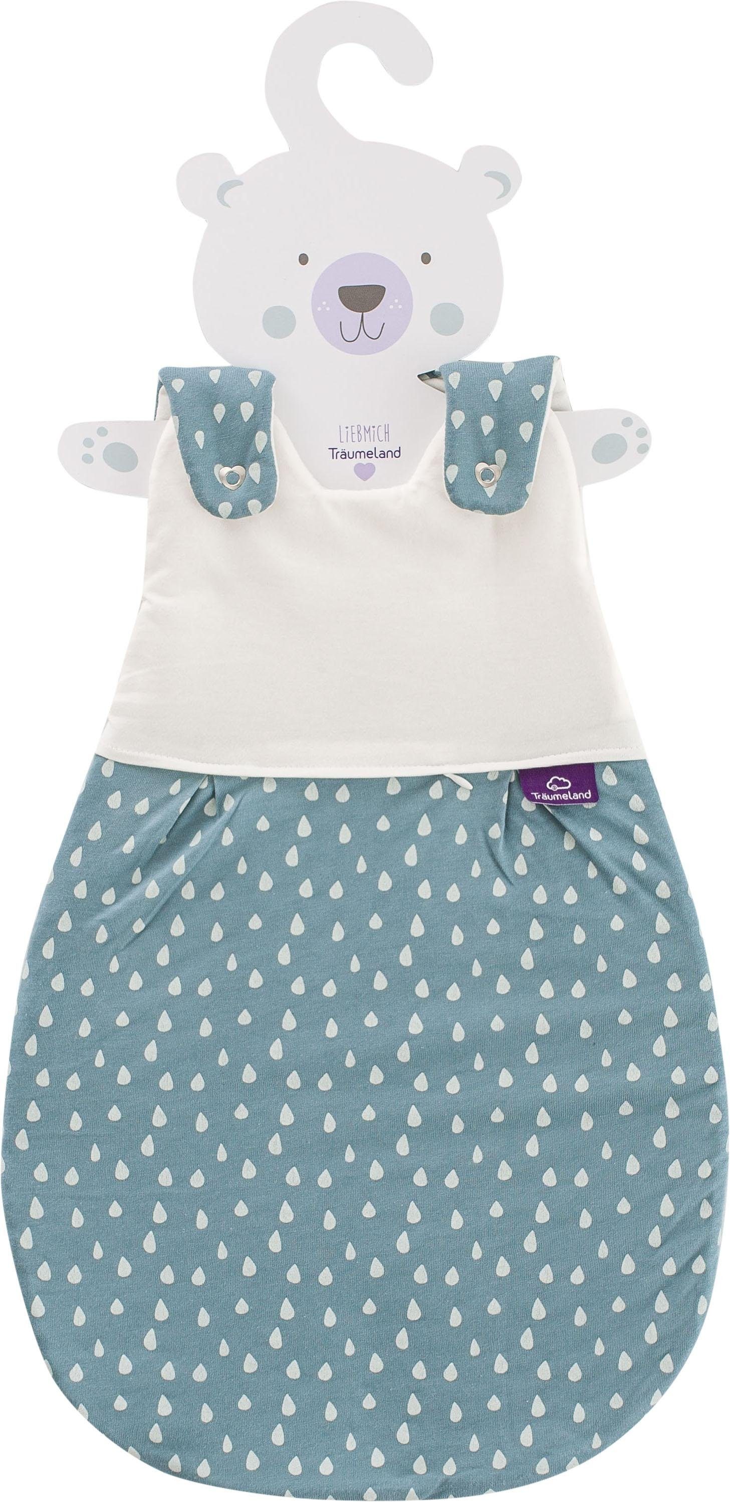 Träumeland Babyschlafsack Außenschlafsack Tropfen ozeanblau (1 tlg)