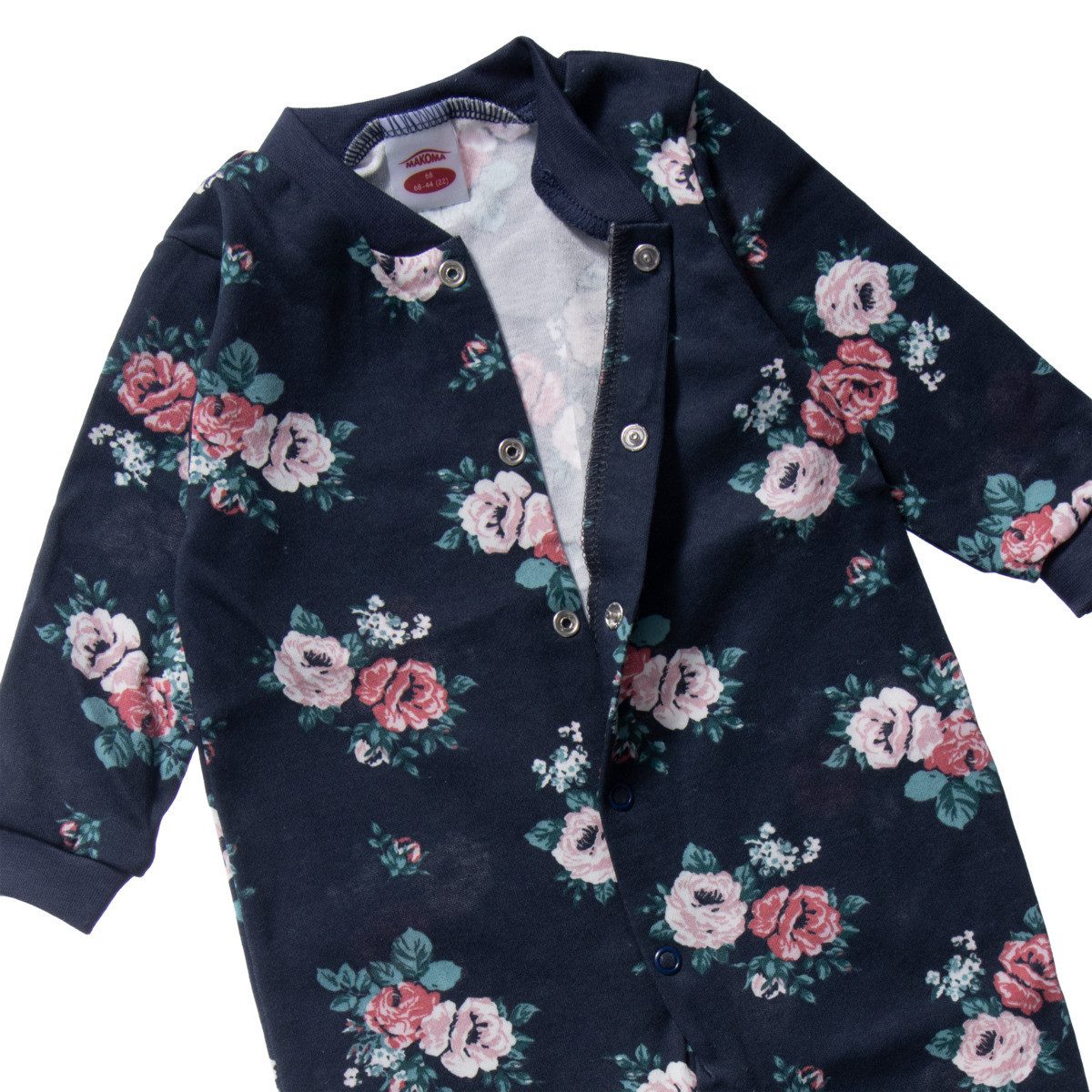 Makoma Strampler Floral Mädchen Einteiler, Overall, Babyanzug, Babyoverall, Babyanzug