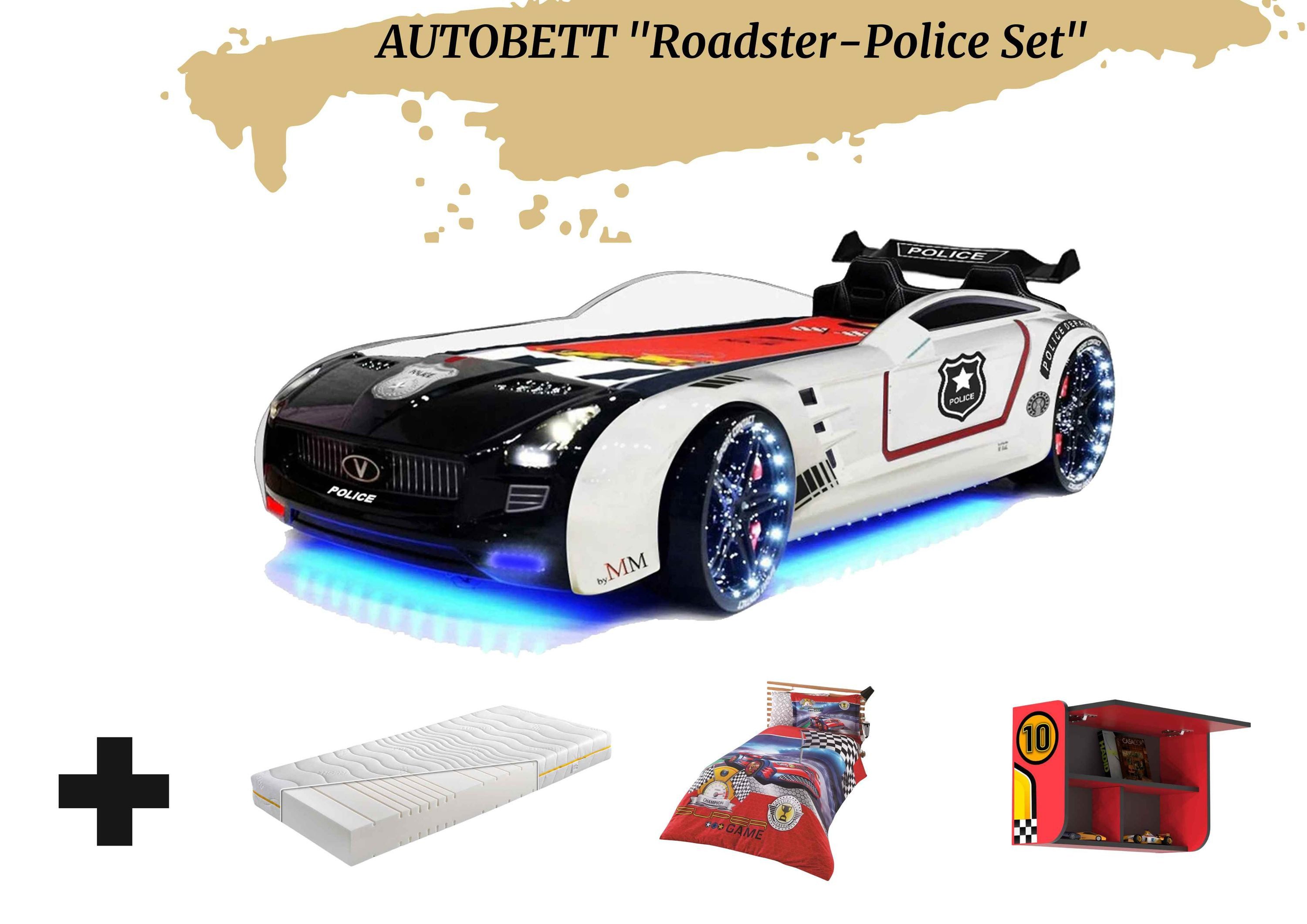 Aileenstore Autobett Rio (Matratze, Bettwäsche, Wandregal, günstig online kaufen