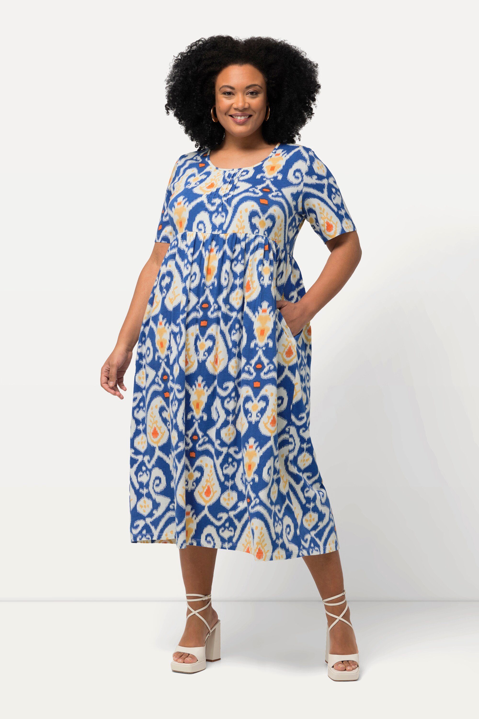 Ulla Popken Jerseykleid Jerseykleid Paisley A-Linie günstig online kaufen
