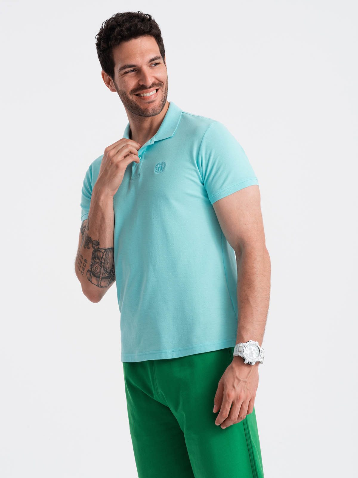 OMBRE Poloshirt Herren-Poloshirt aus Piqué-Strick BASIC günstig online kaufen