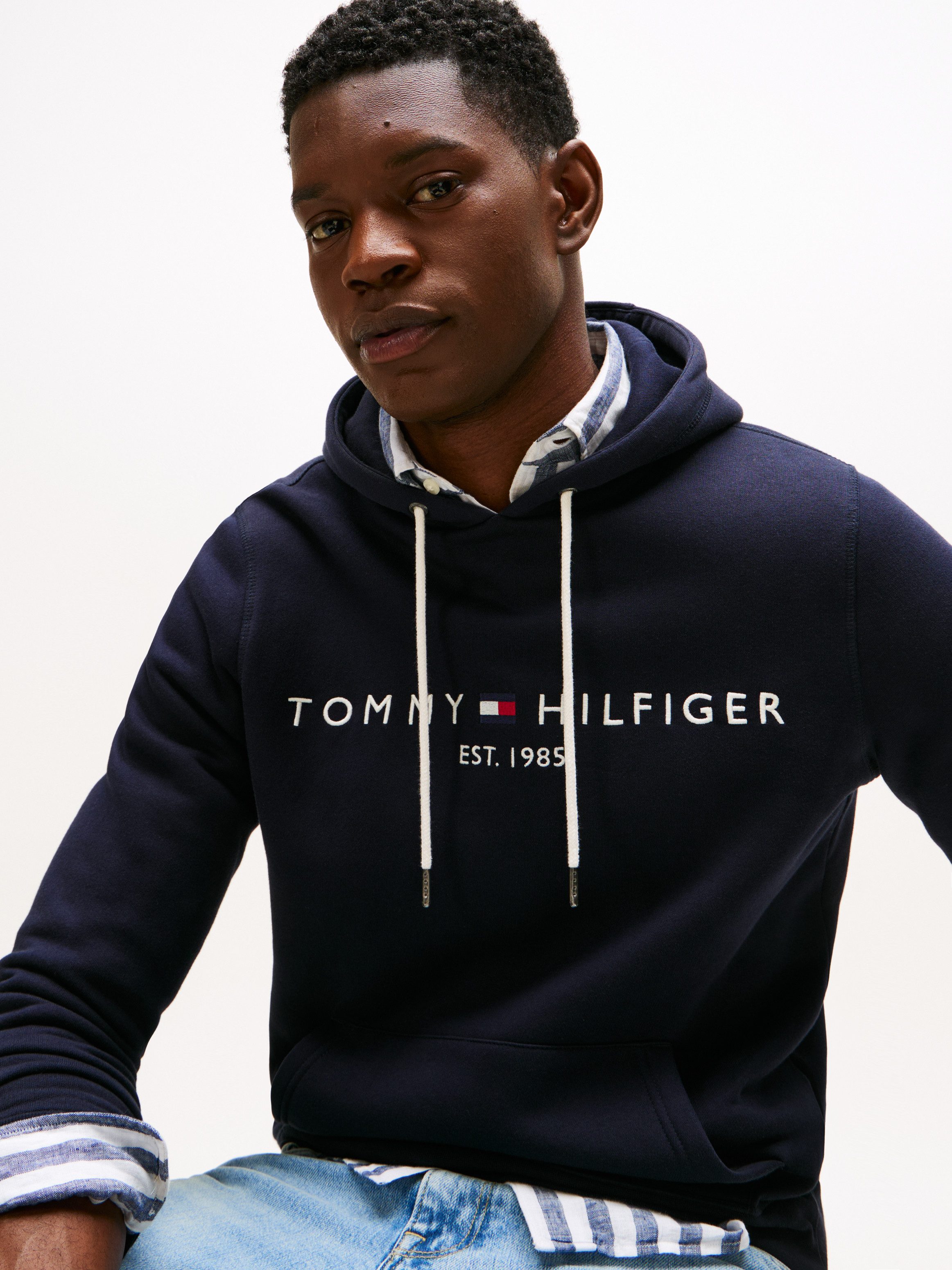 Tommy Hilfiger Kapuzensweatshirt TOMMY LOGO HOODY Baumwoll-Mix