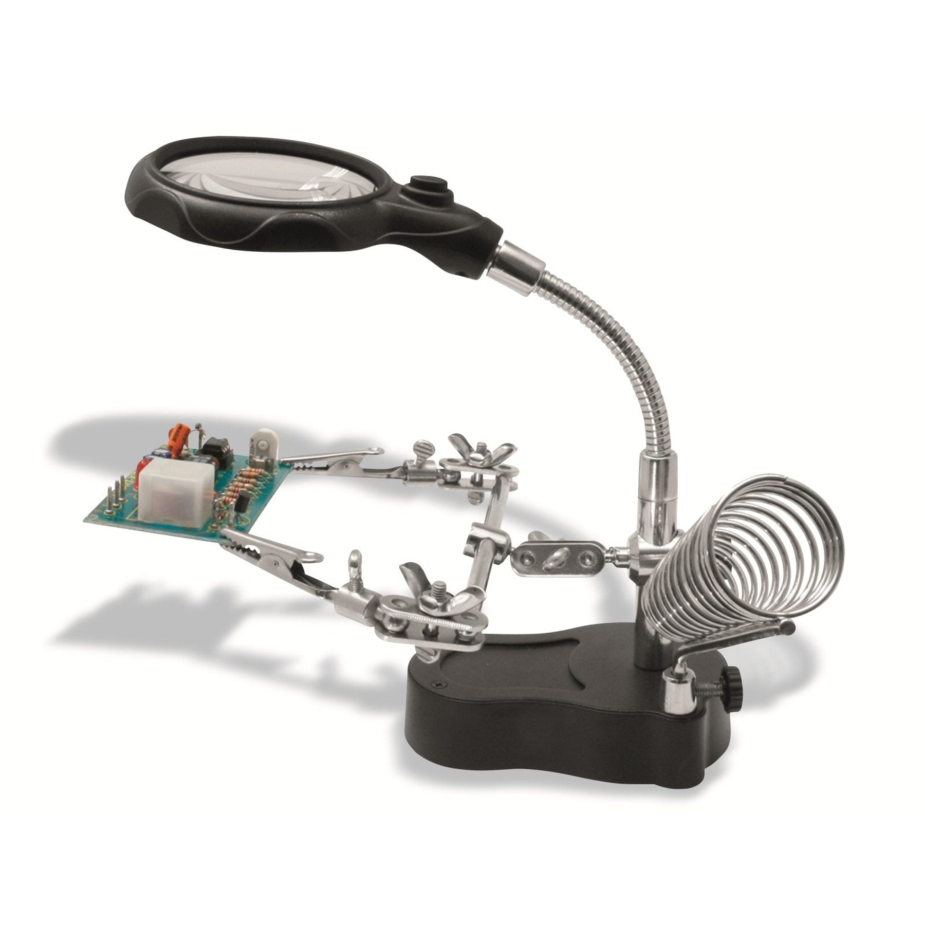 Donau Elektronik Leuchtlupe DONAU ELEKTRONIK Helfende Hand HH3, mit LED-Licht und Lupe