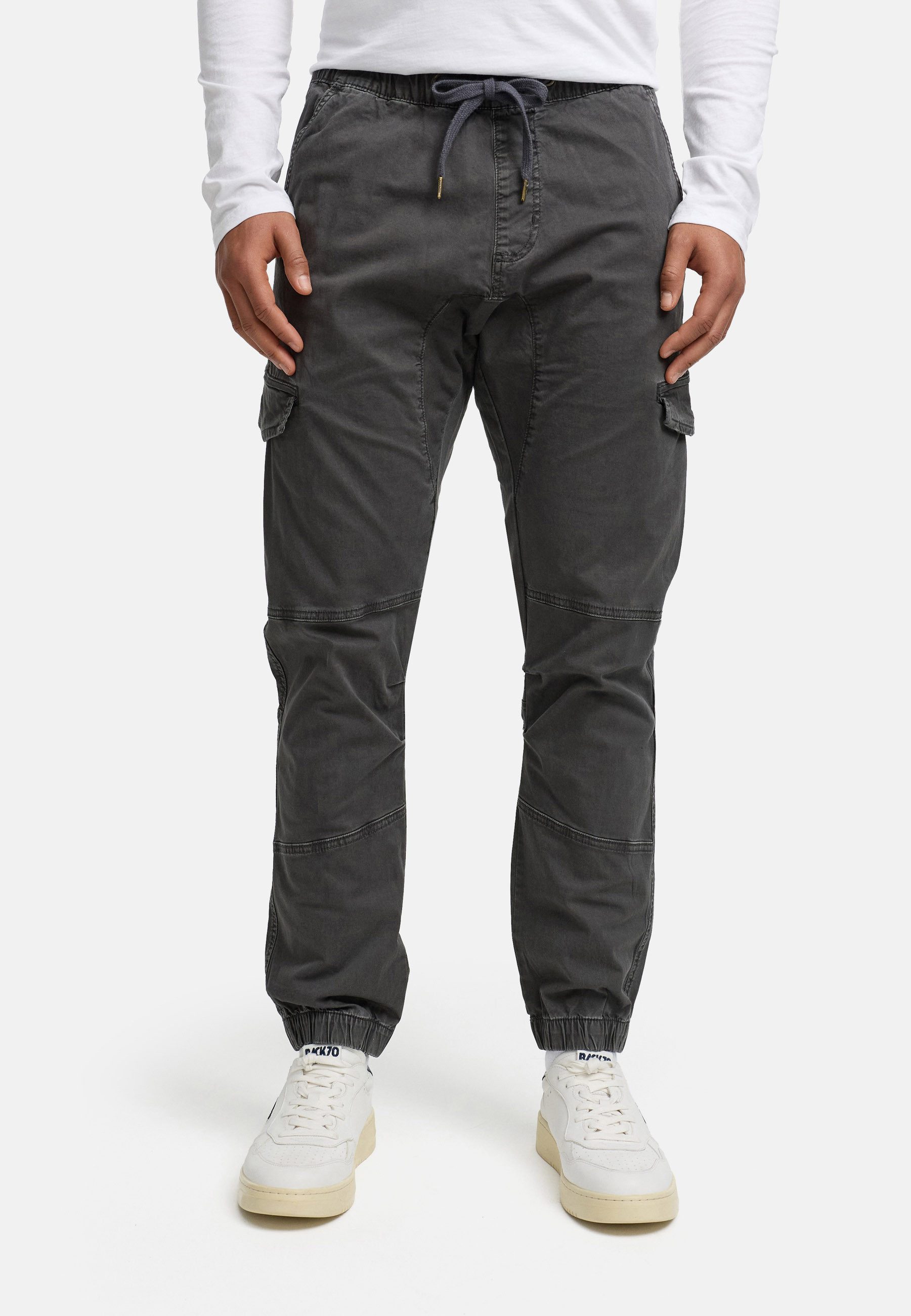 Indicode Stoffhose Herren INPillus Jogger-Pant mit elastischem Bund und Kordelzug