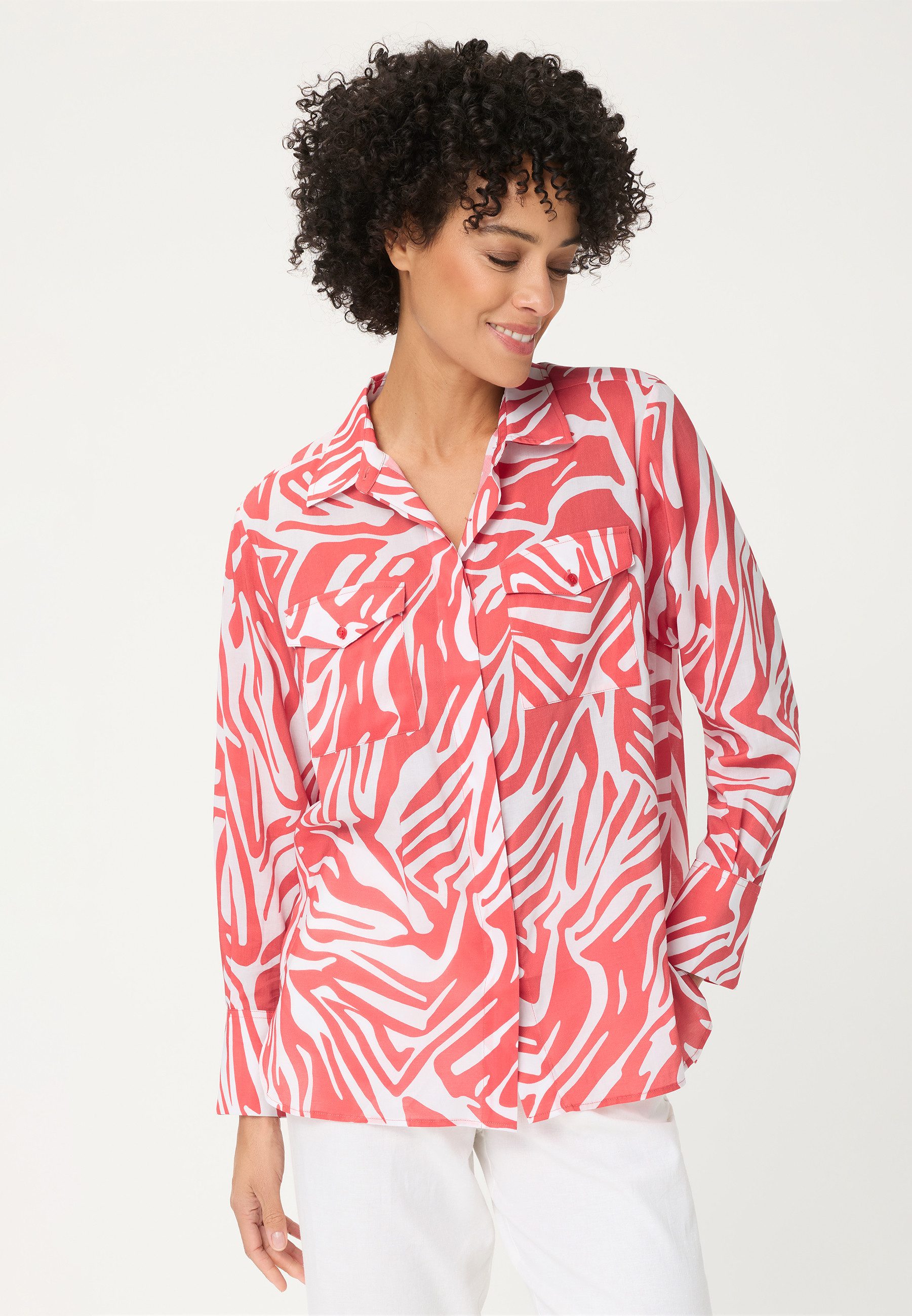 Olsen Hemdbluse mit Allover-Dessin