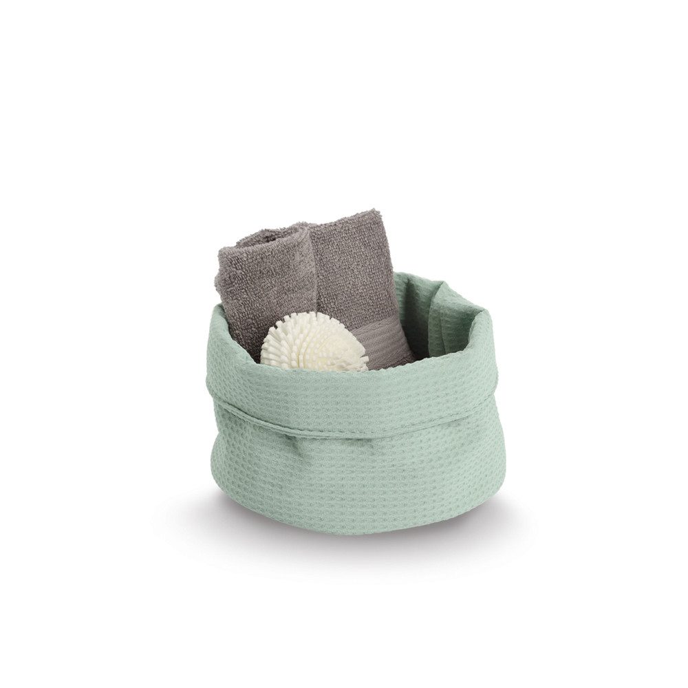Zeller Present Aufbewahrungskorb, Waffelpiqué, Polyester, mint, günstig online kaufen