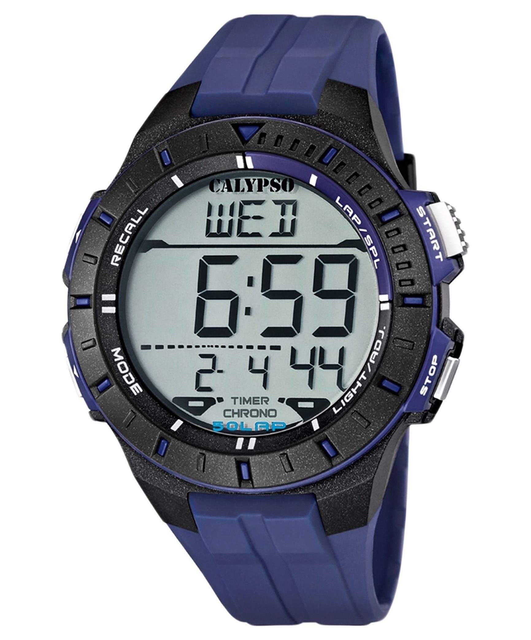 Calypso Quarzuhr Herrenuhr K5607-2 Blau Kunststoffband günstig online kaufen
