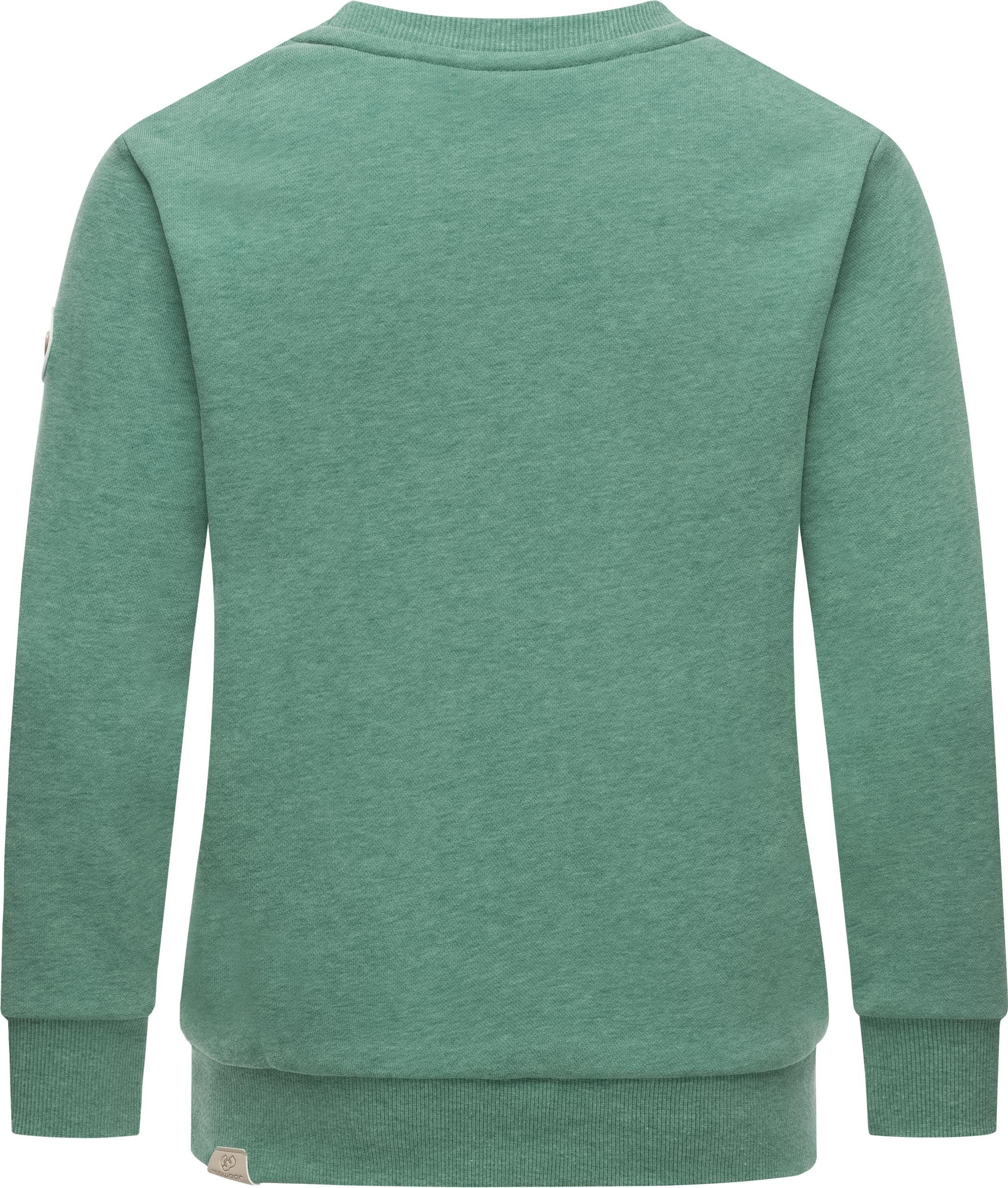 Ragwear Sweater Evka Print stylisches Logo coolem mit Mädchen mint Sweatshirt Print