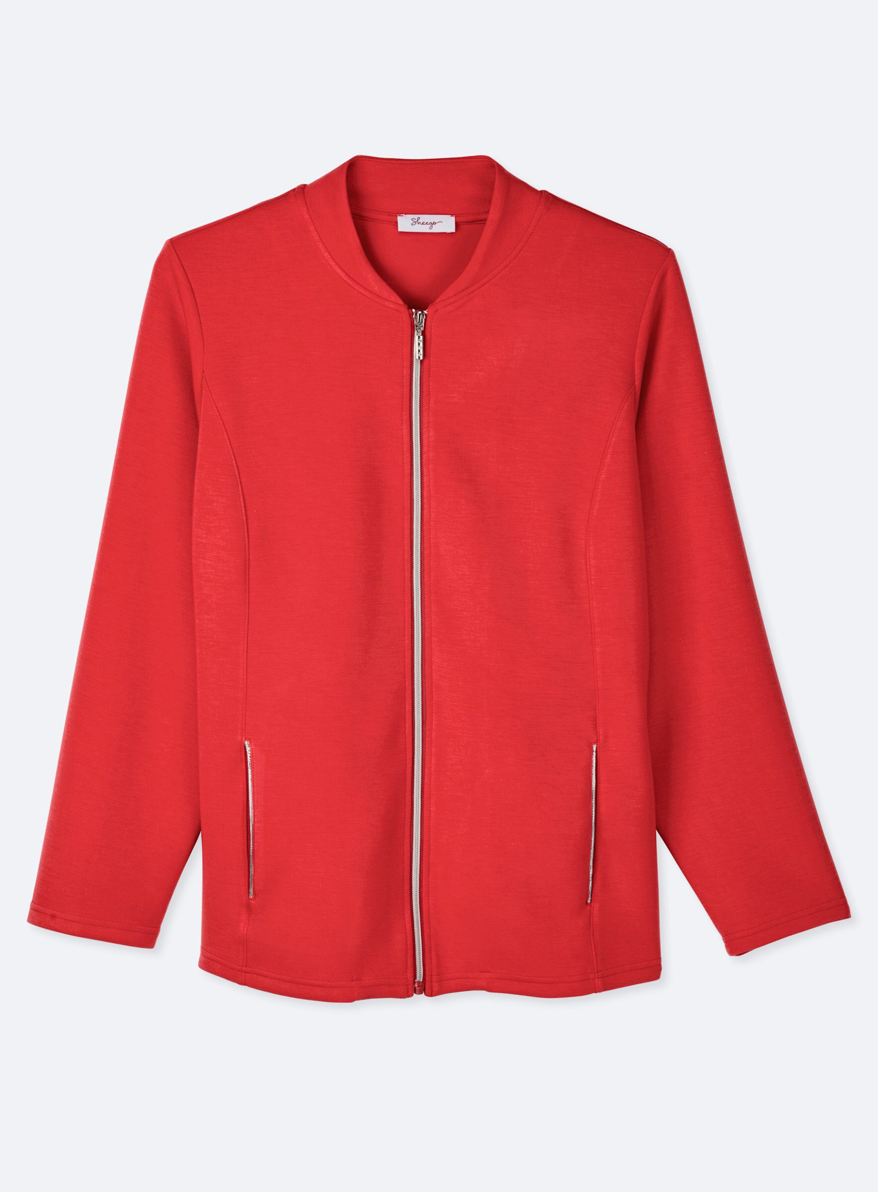 Sheego Shirtjacke Jerseyjacke Langarm