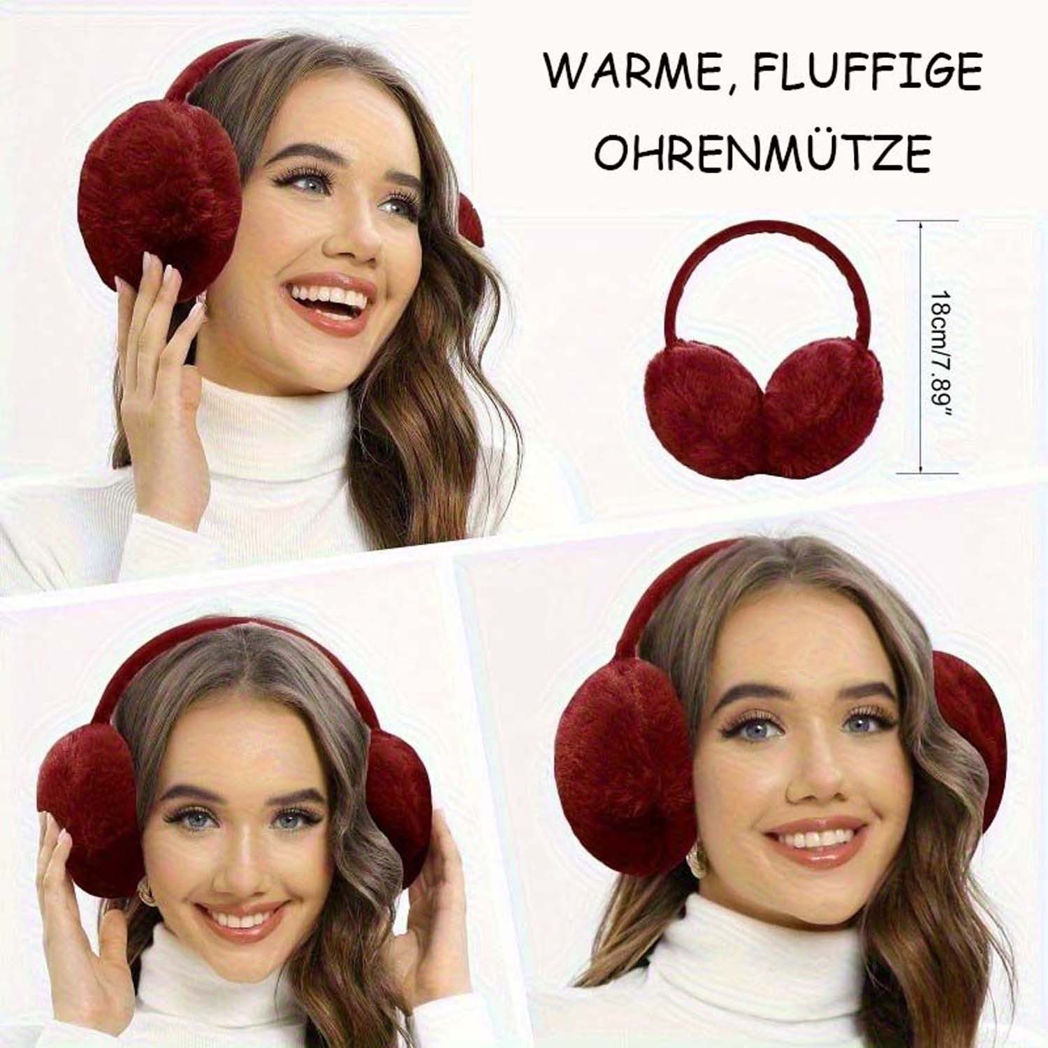 nsihing Mütze & Schal 5-teiliges Herbst- und Winter-Warmmütchenset,für Outdoor – Bild 3 von 5