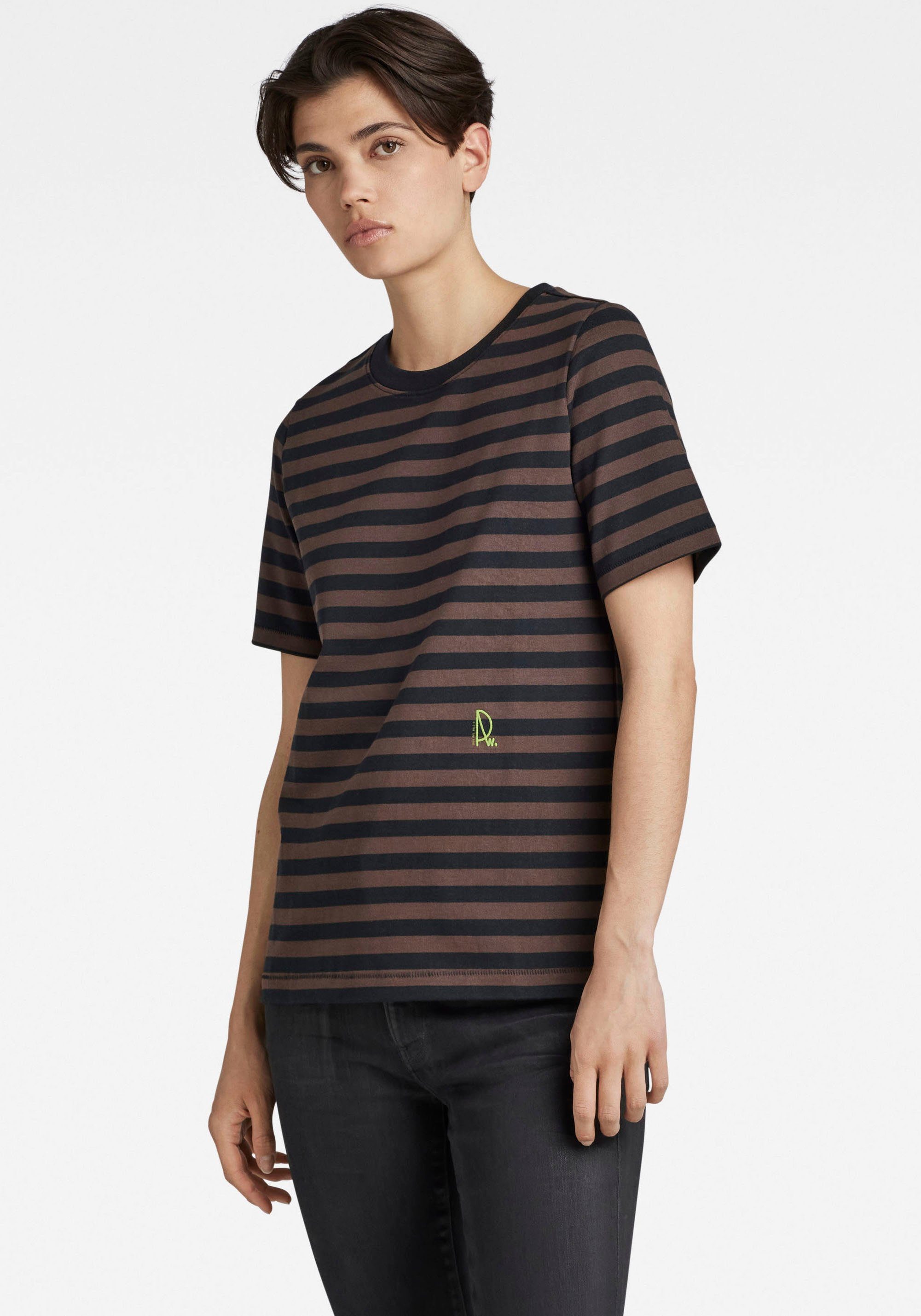 G-Star RAW T-Shirt Small RAW gr stripe r t