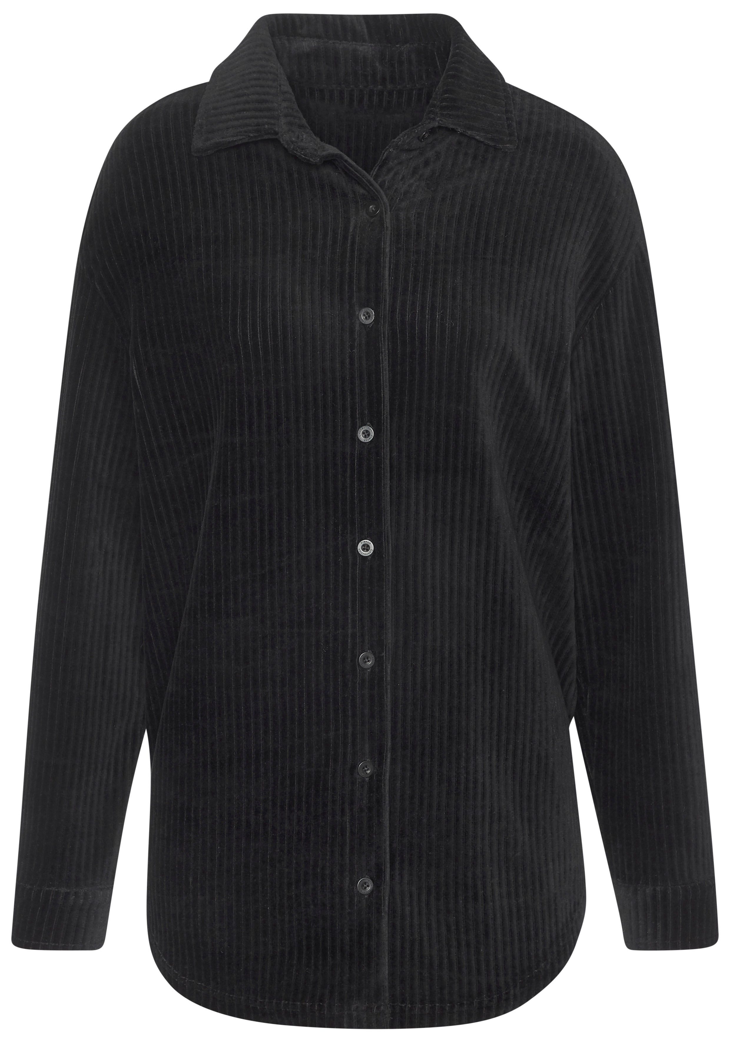 Buffalo Blusenshirt mit weicher Cord-Struktur, Loungewear